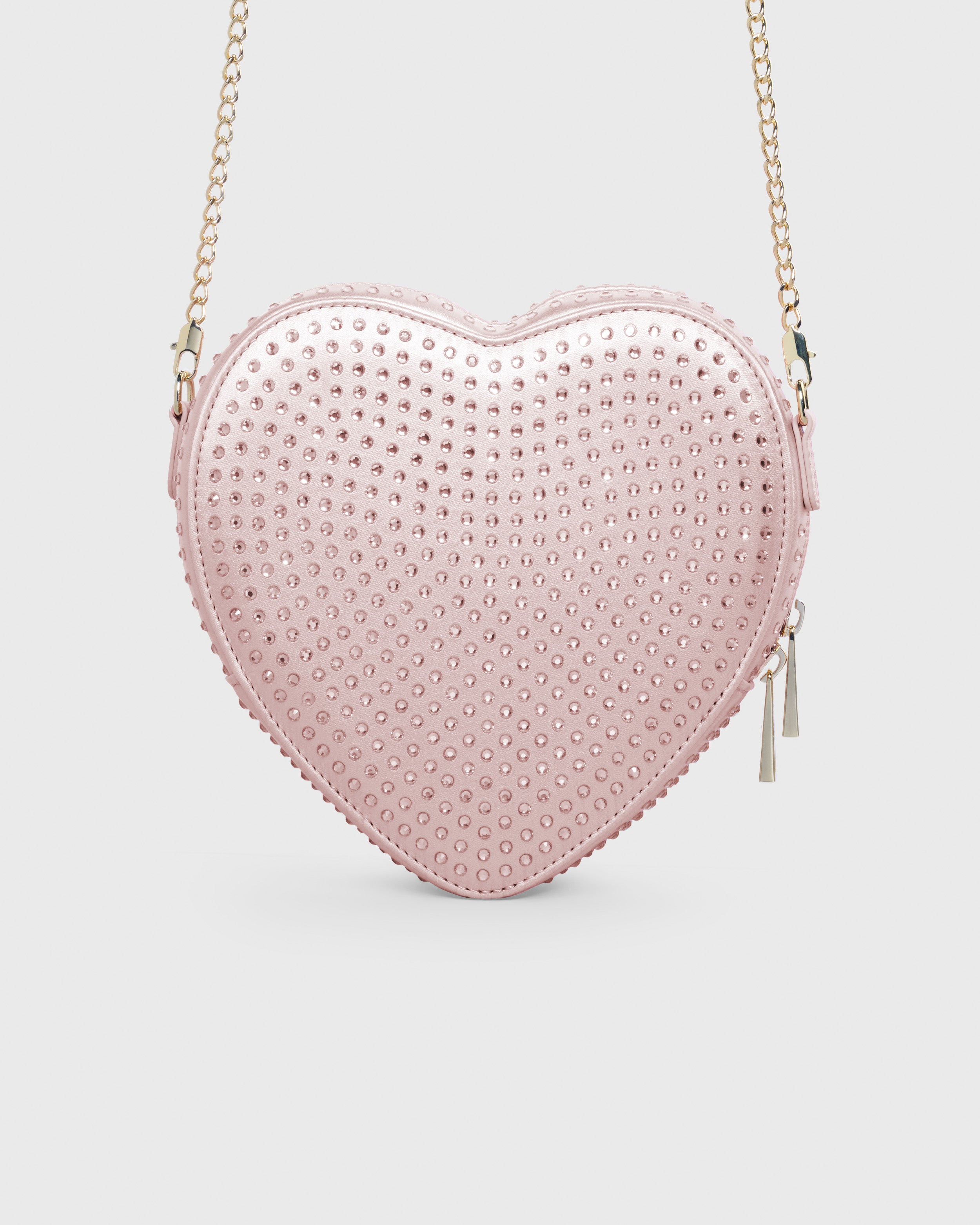 Big Heart Bag Crystal Rosé Silk