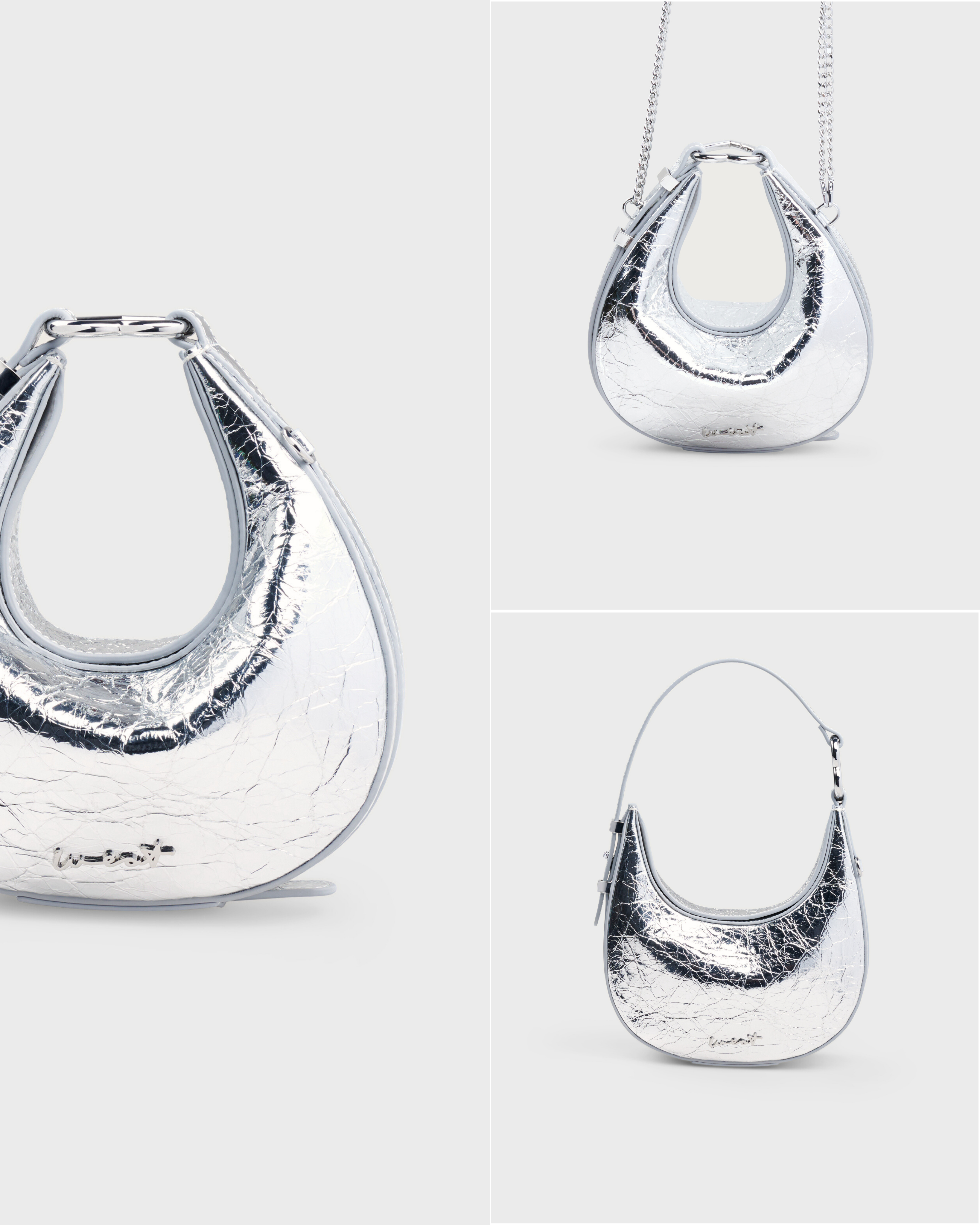 Mini Halfmoon Bag Silver