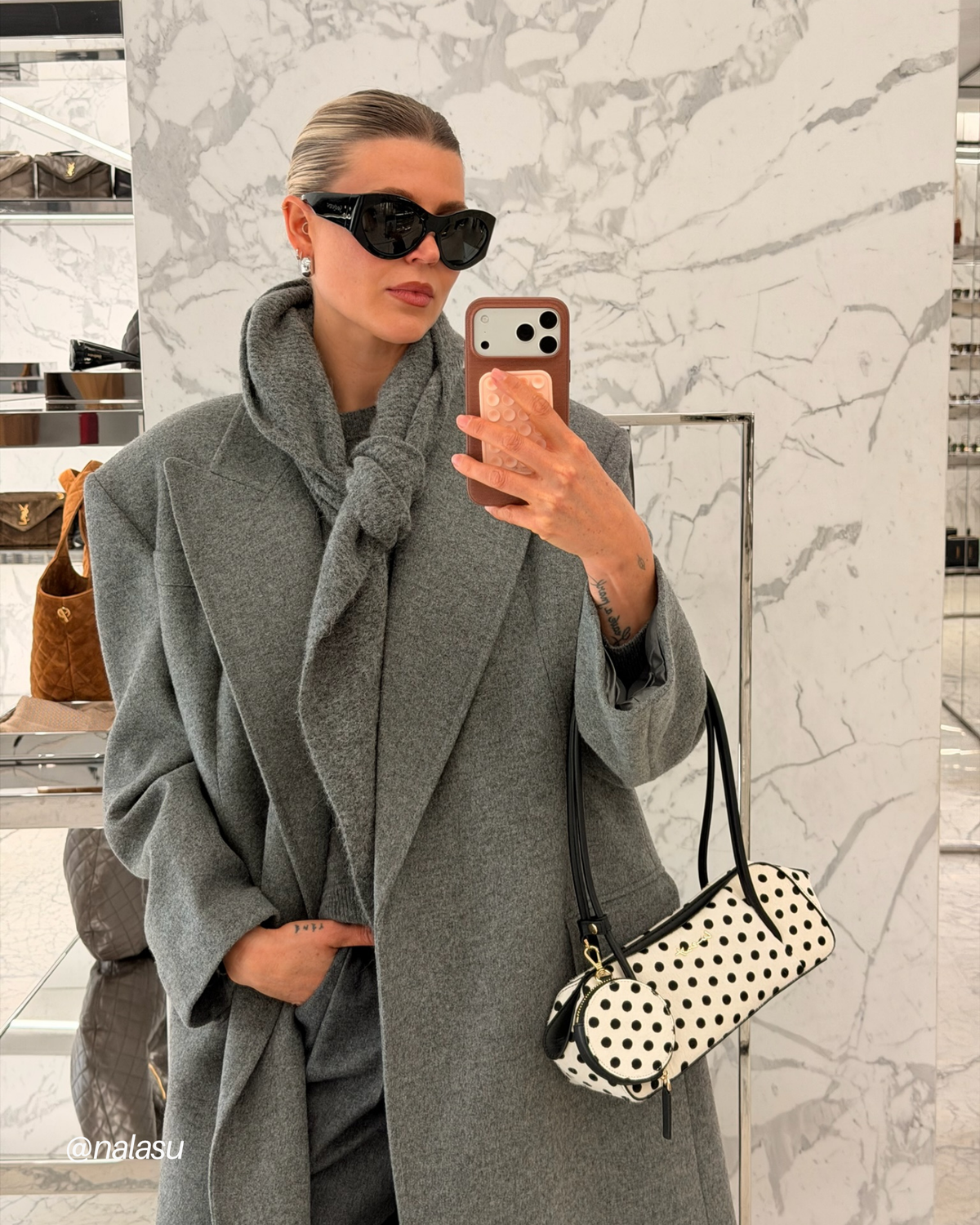 East-West Bag Polka Dot