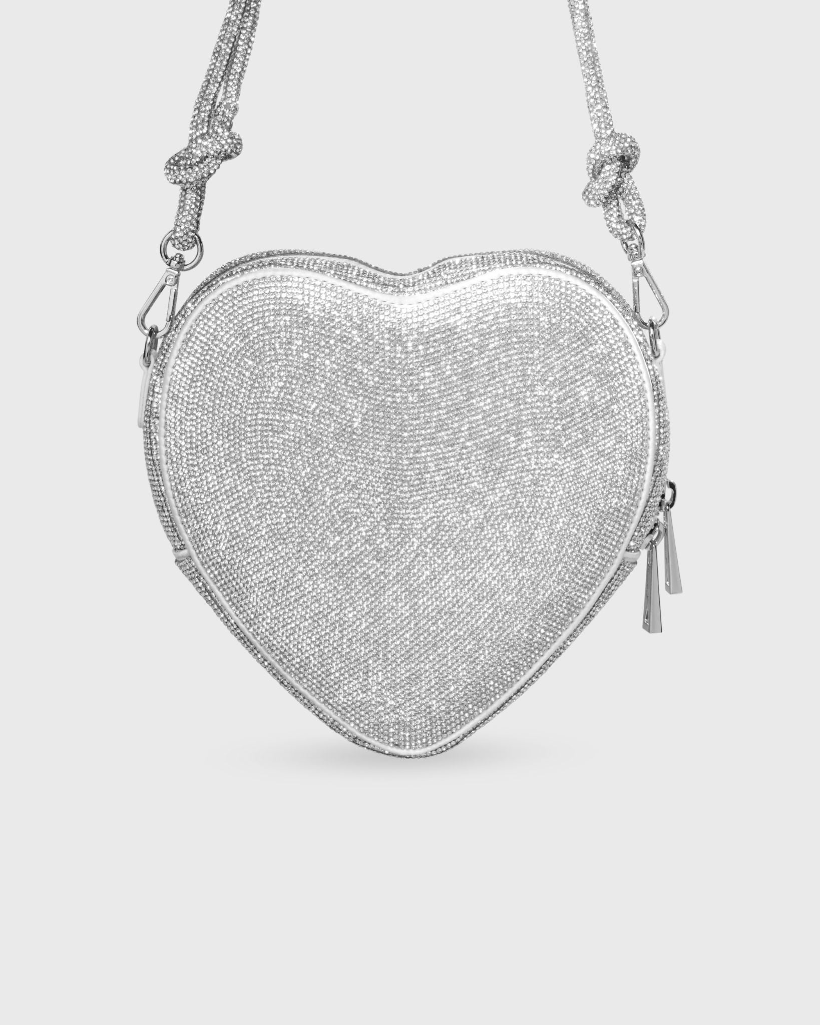 Big Heart Bag Crystal Silver