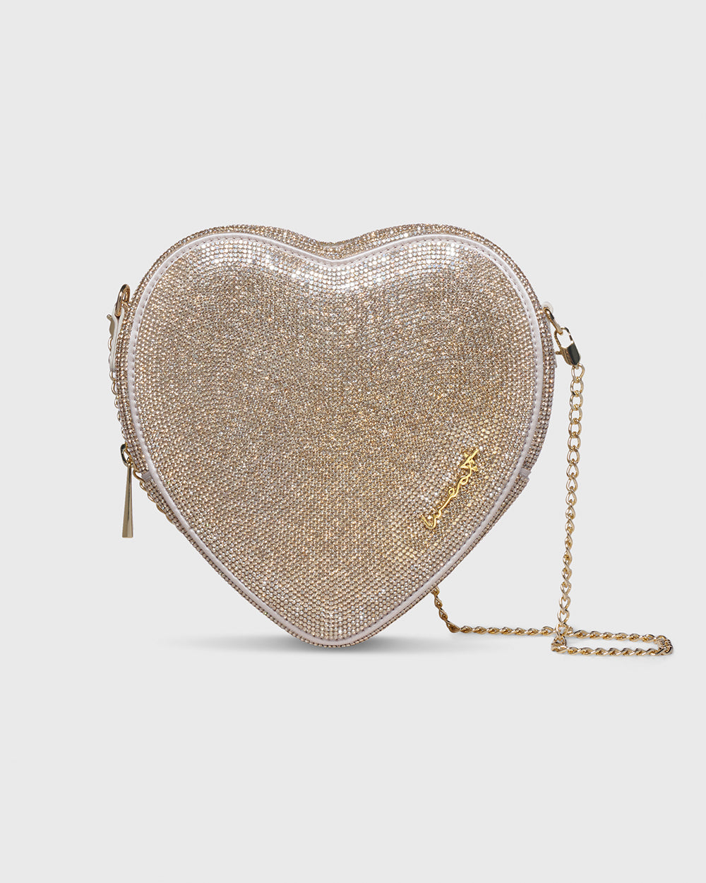 Big Heart Bag Crystal Champagne