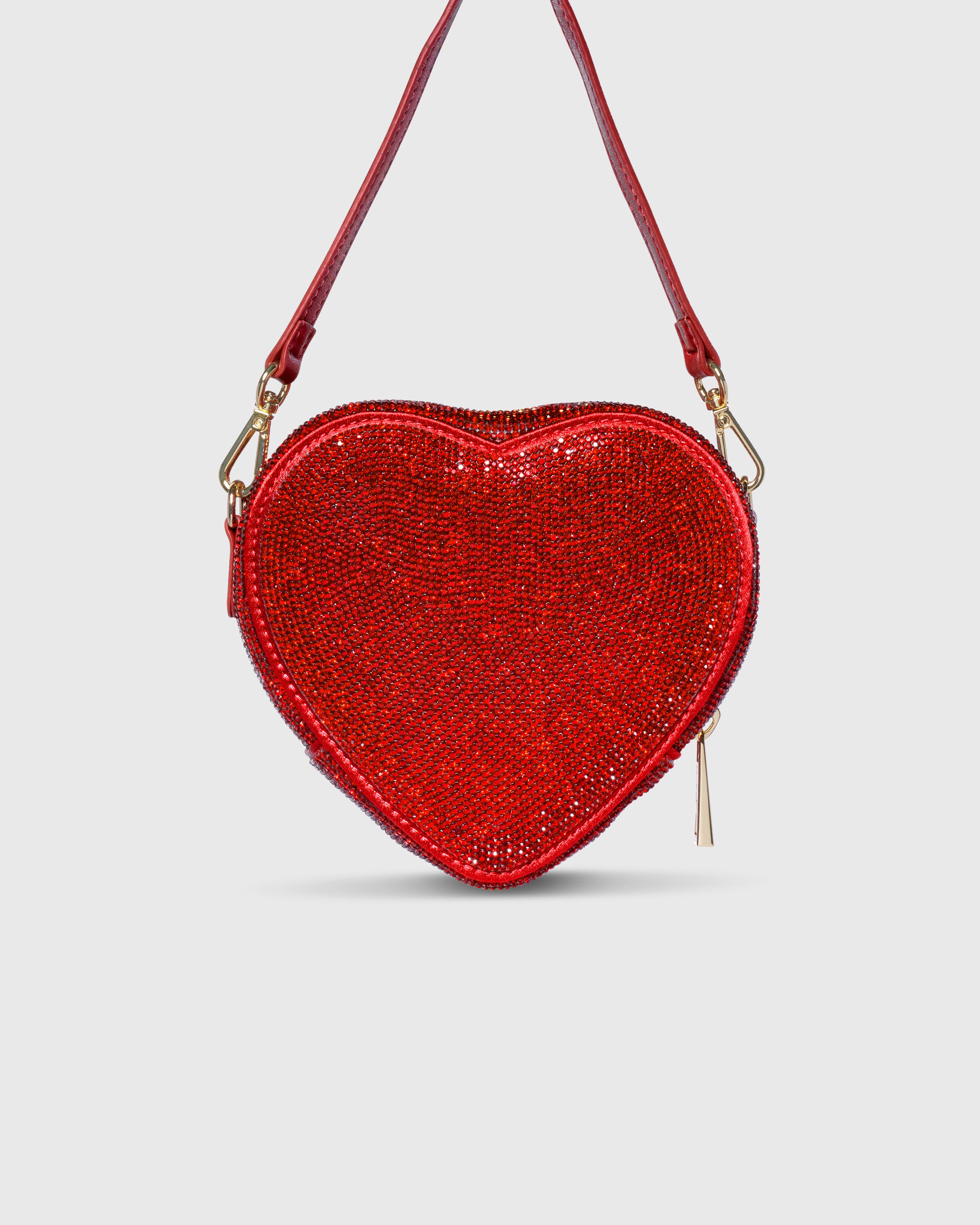 Midi Heart Bag Crystal Cherry