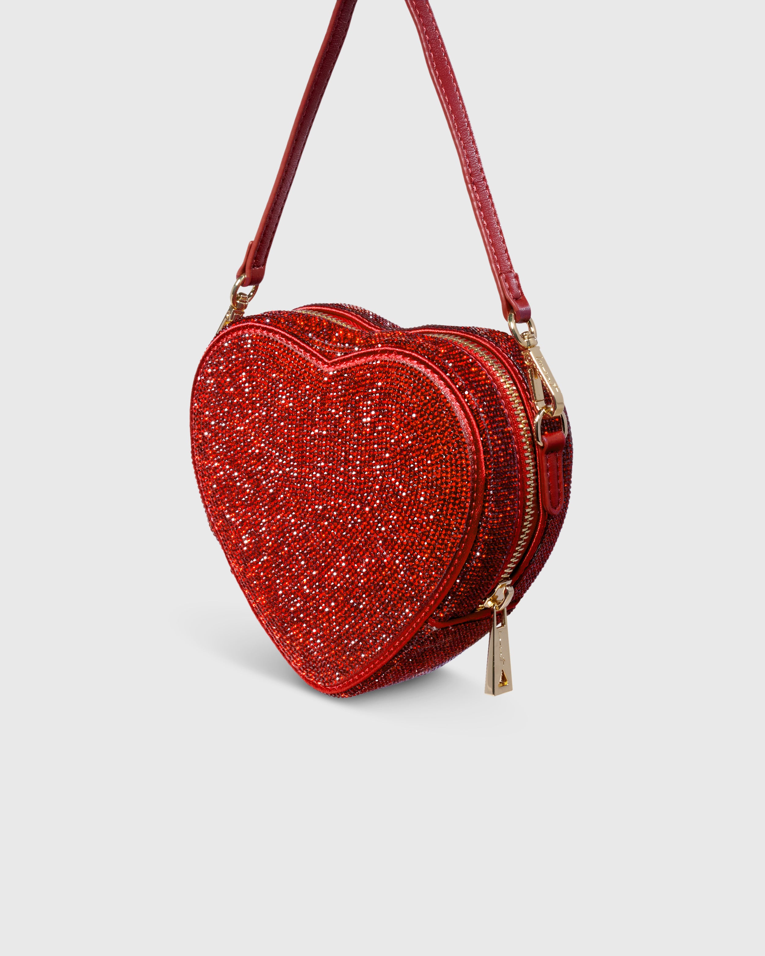 Midi Heart Bag Crystal Cherry