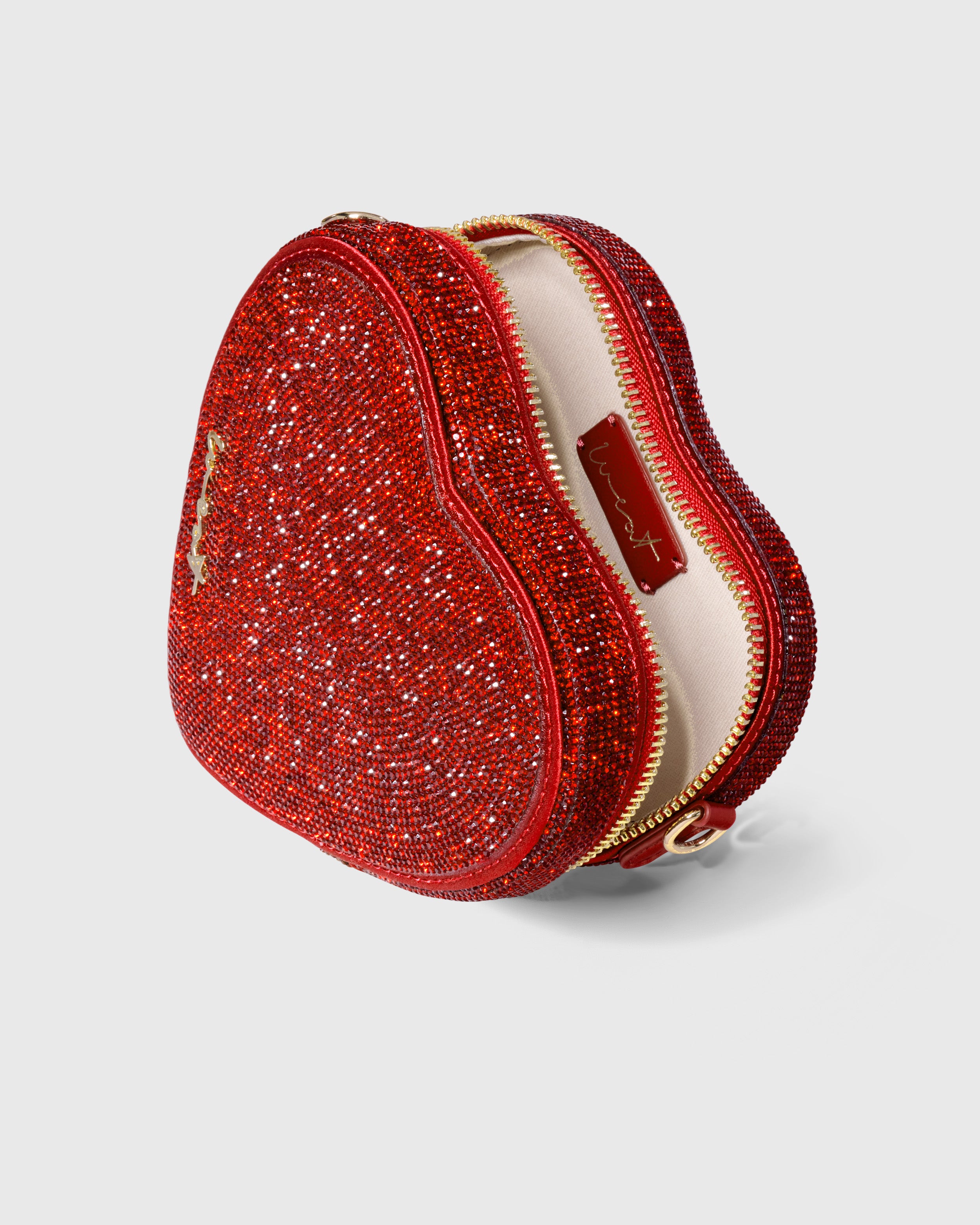Midi Heart Bag Crystal Cherry