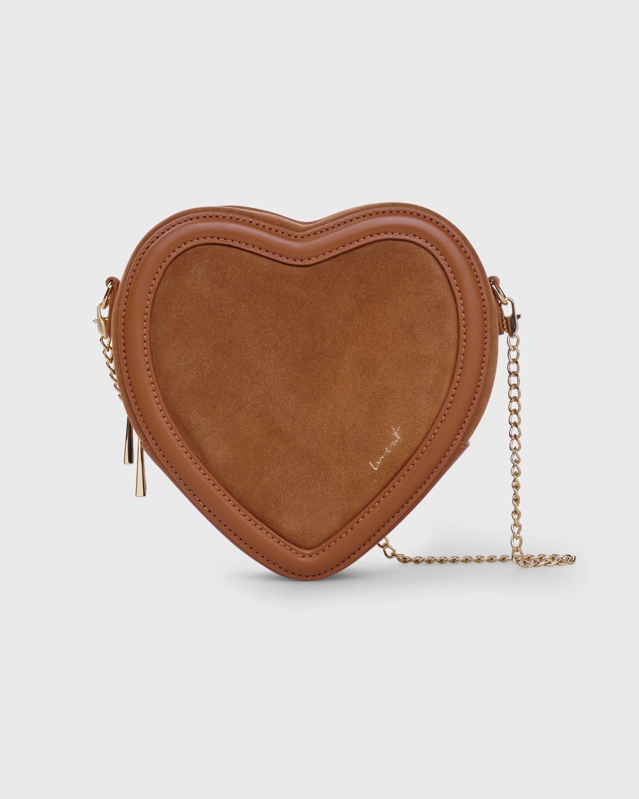 Big Heart Bag Suede Caramel