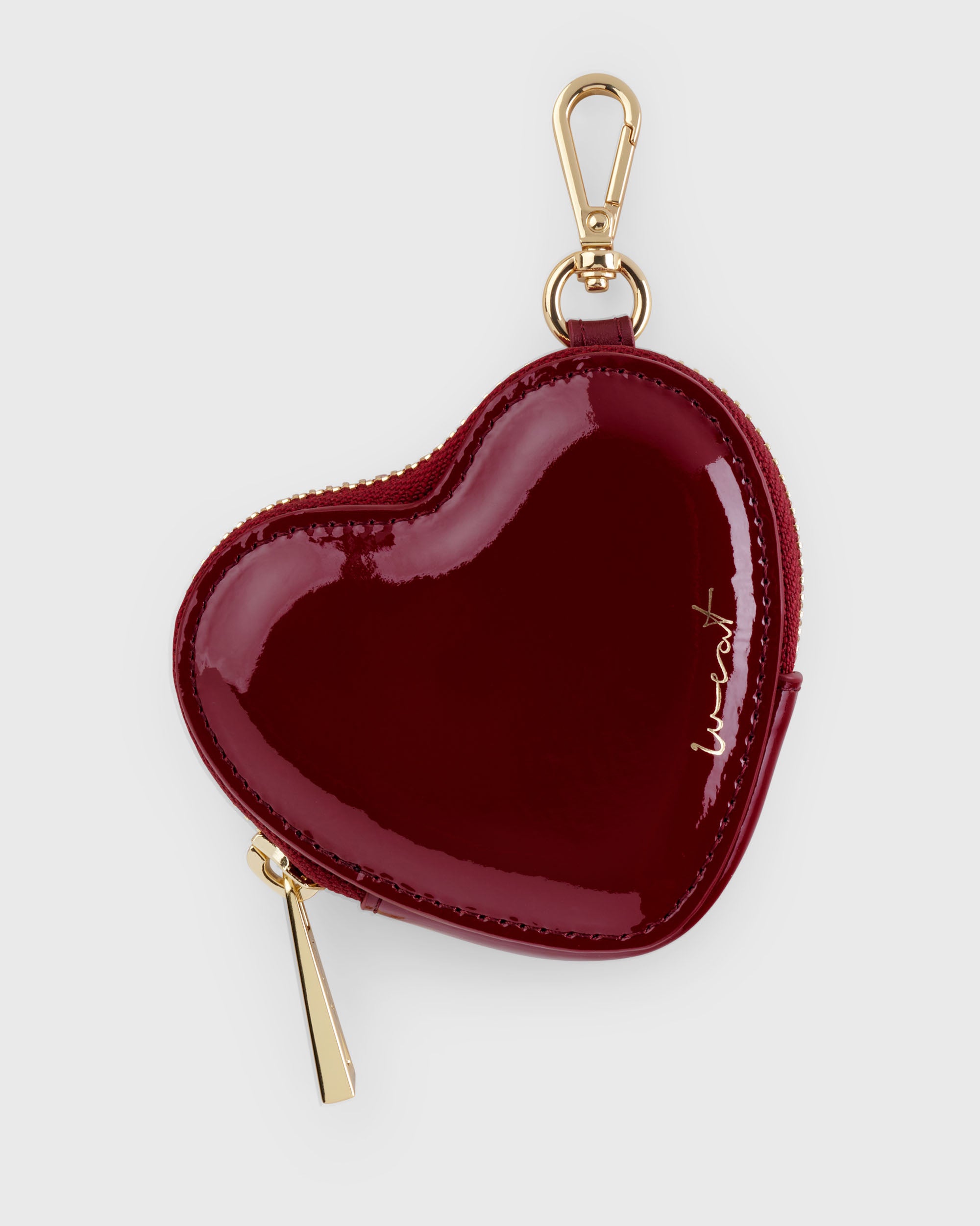 Coin Purse Heart Burgundy