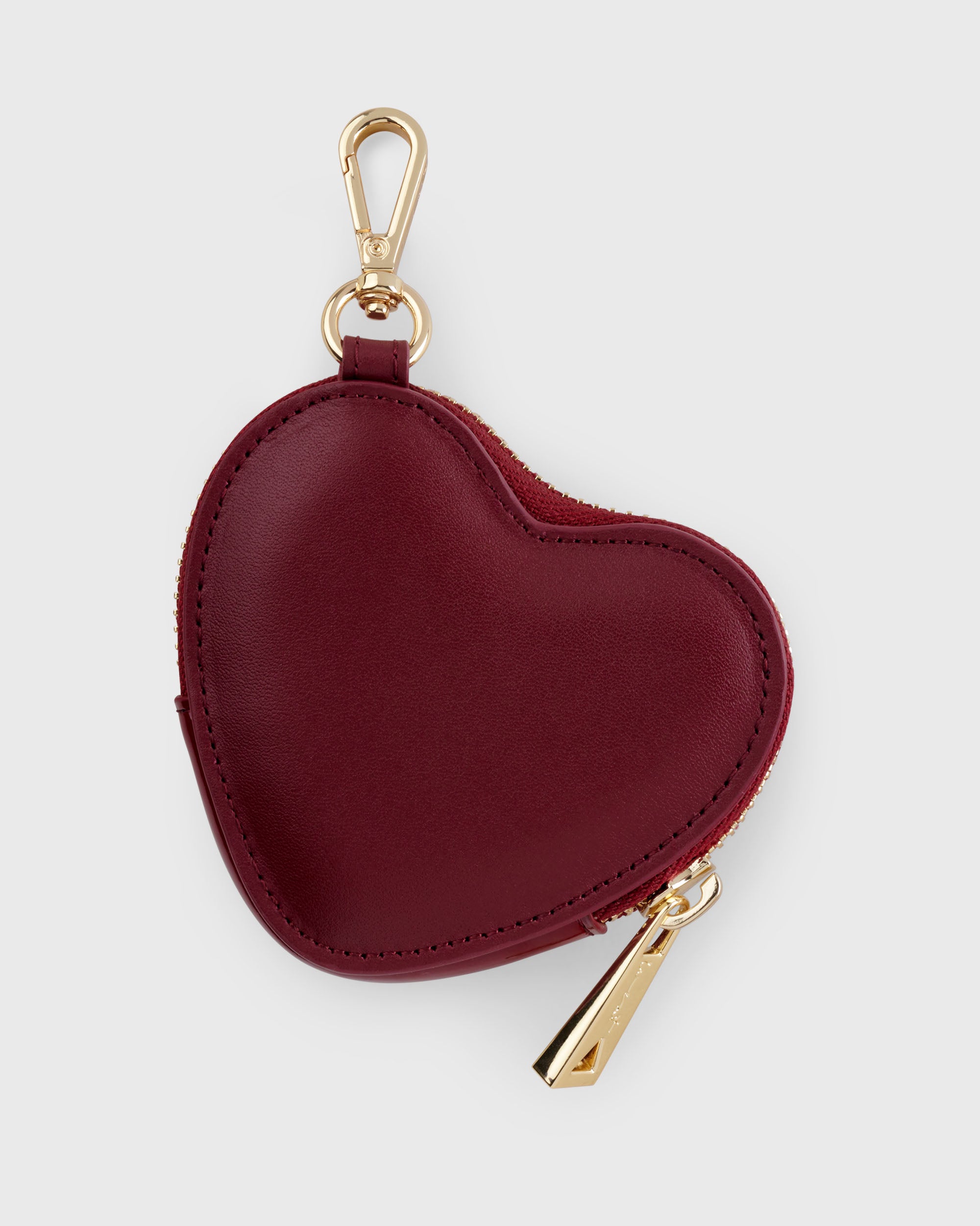 Coin Purse Heart Burgundy