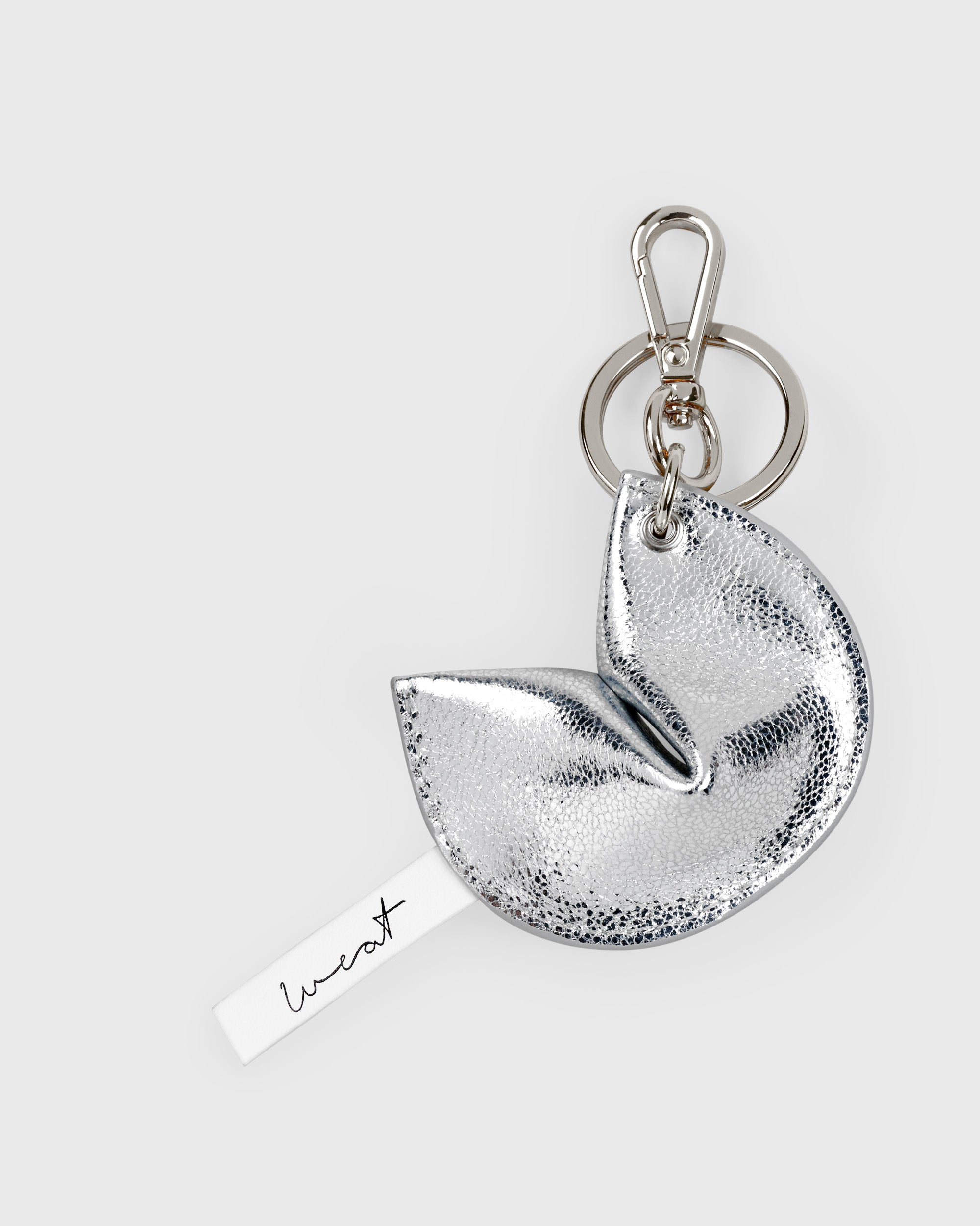 Keyring Fortune Cookie Silver