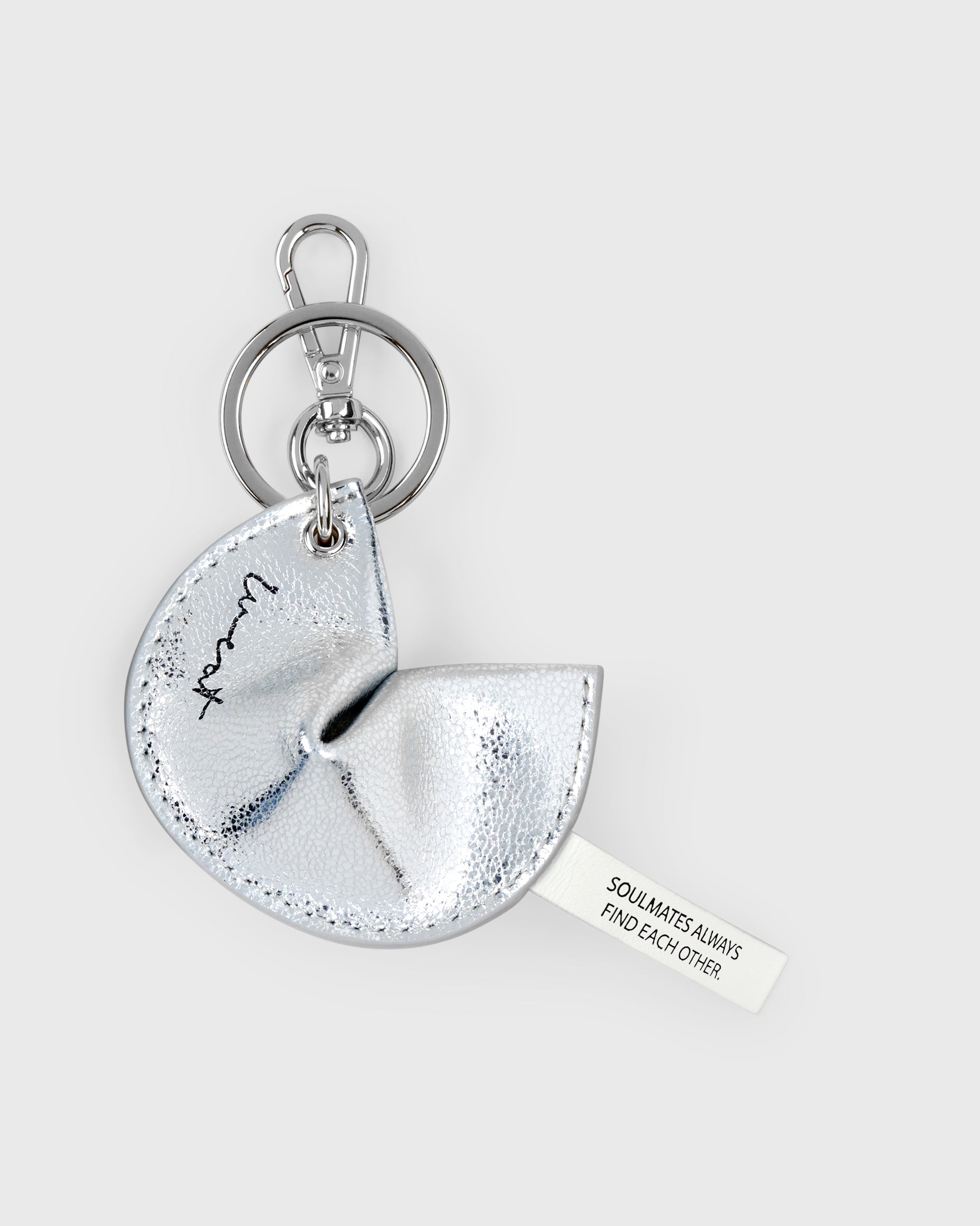Keyring Fortune Cookie Silver