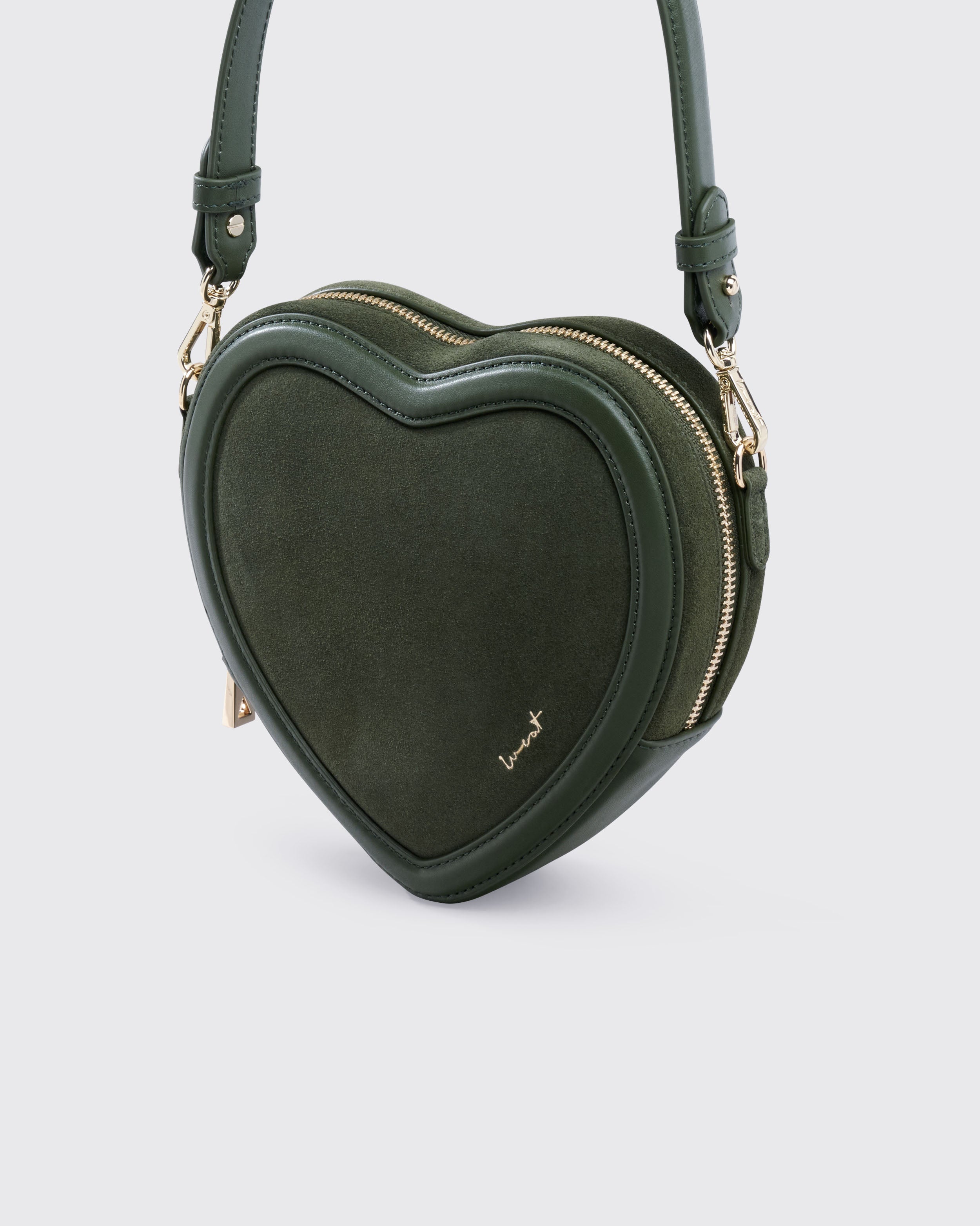 Big Heart Bag Suede Olive