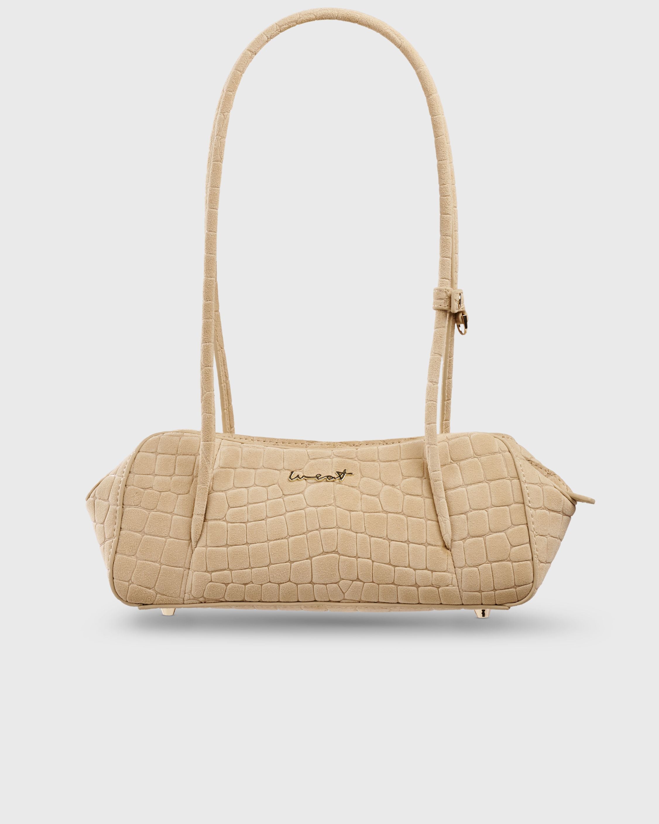 East West Bag Croco Beige
