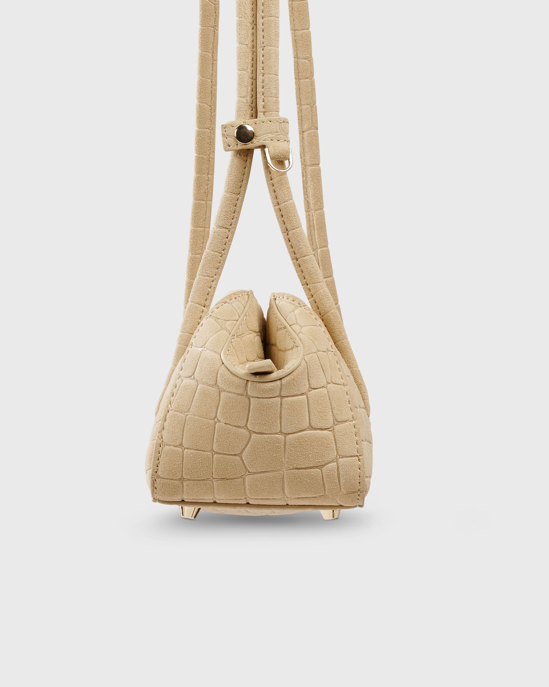 East West Bag Croco Beige
