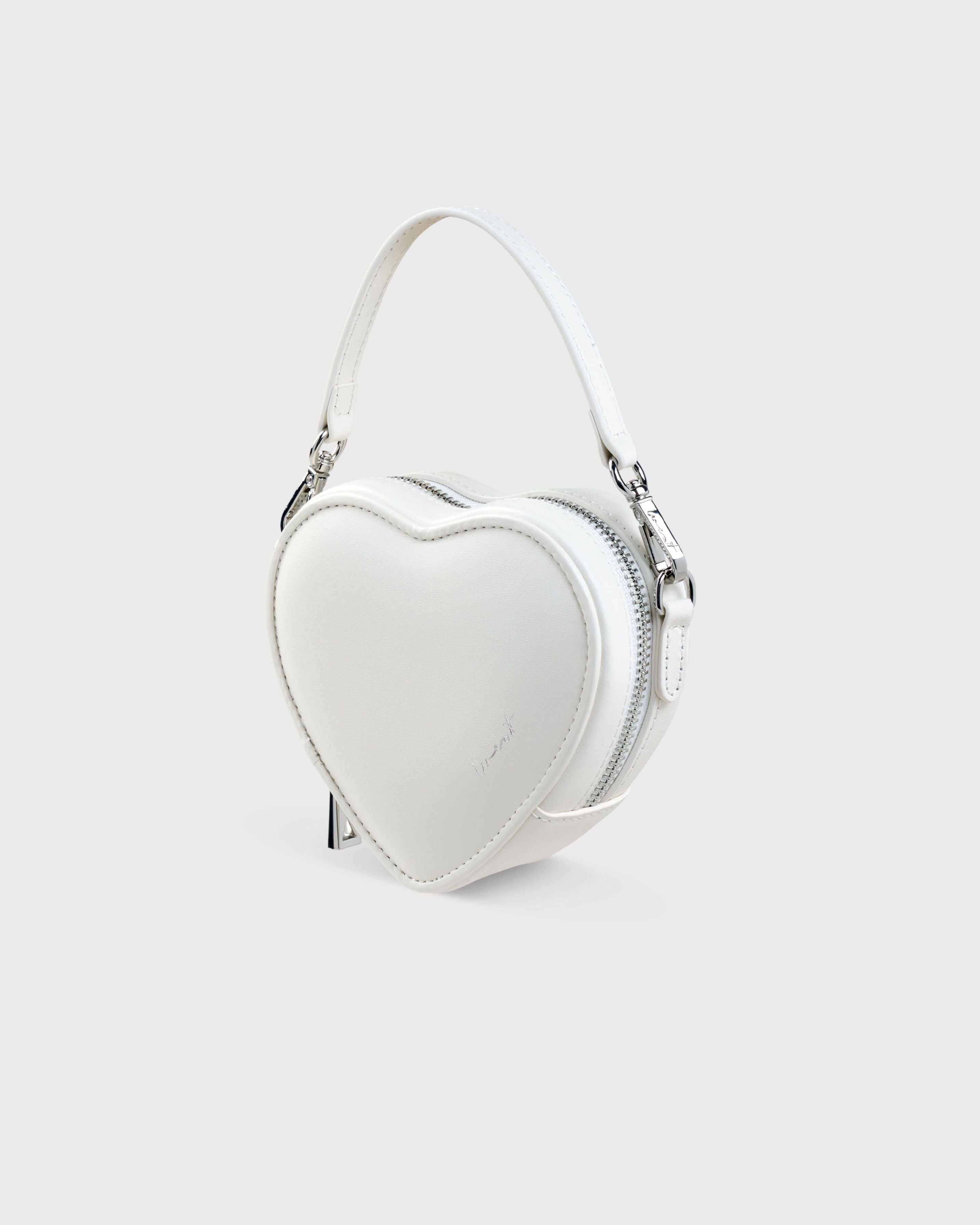 Mini Heart Bag Ivory Silver