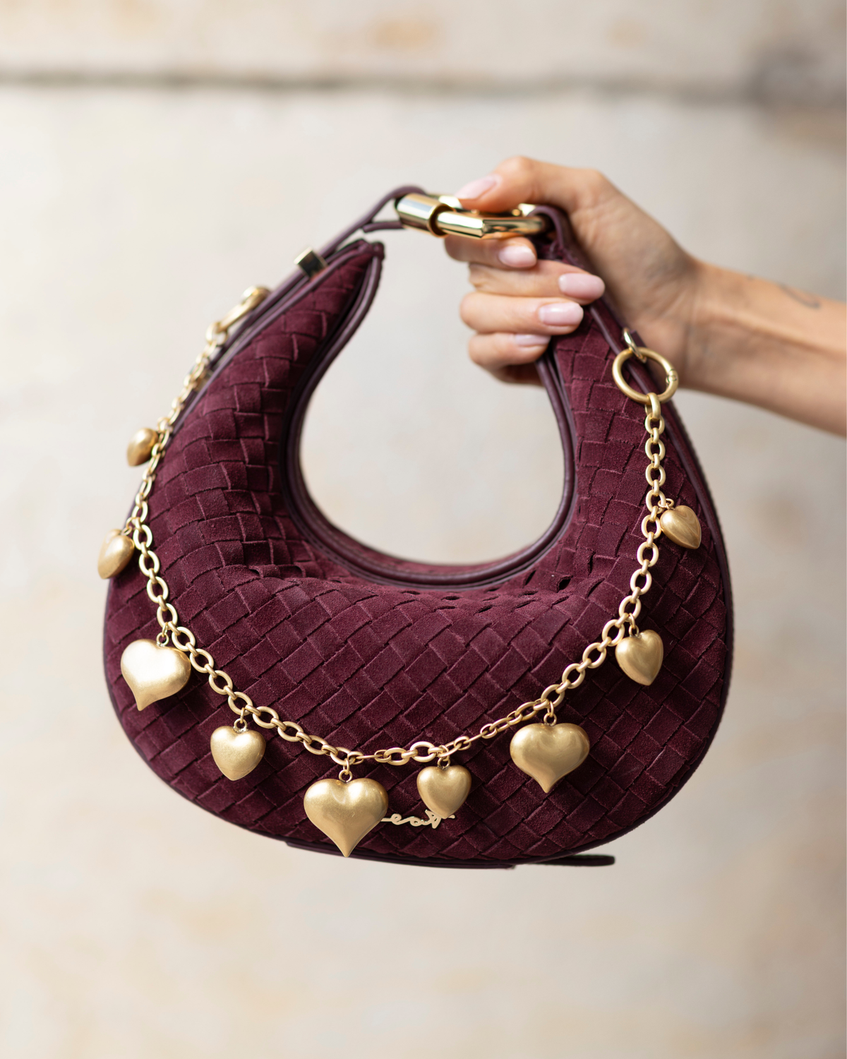 Charivari Heart Long Gold Antique