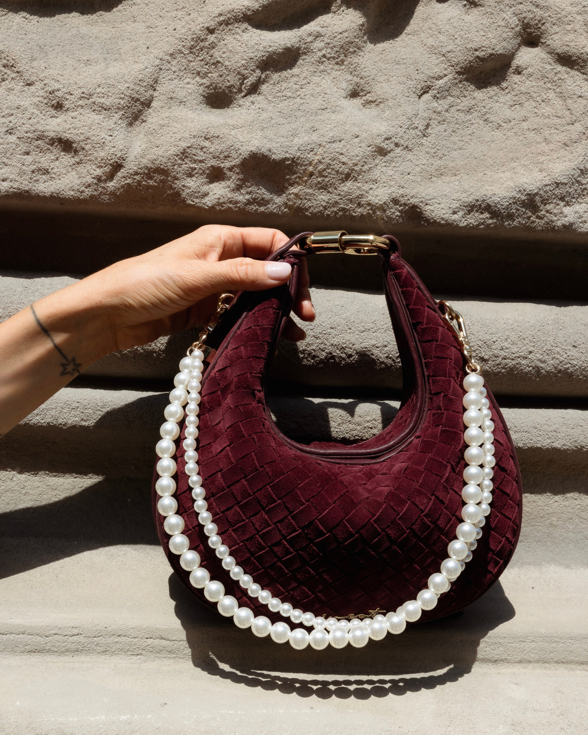 Double Pearl Strap Long