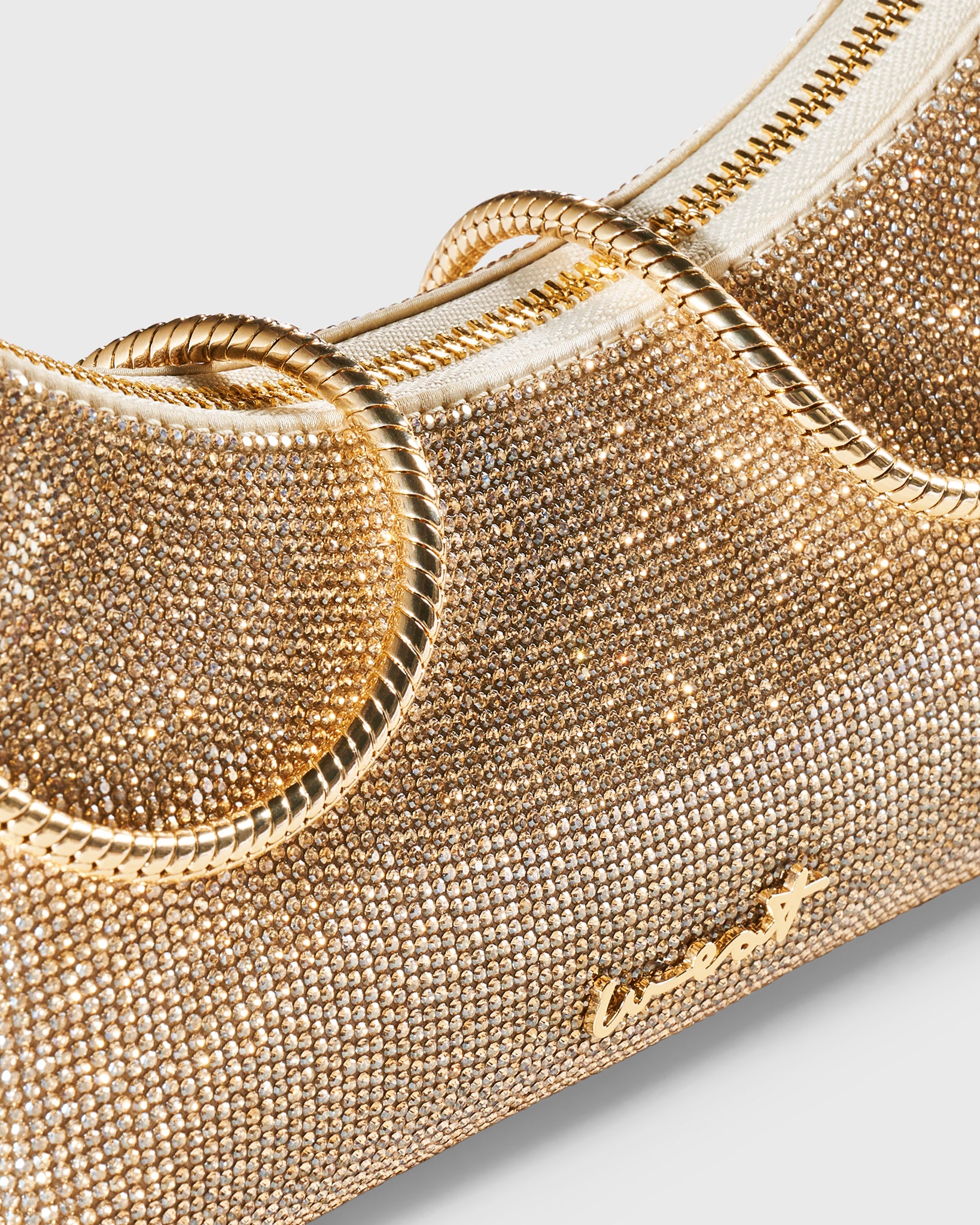 Baguette Bag Crystal Champagne