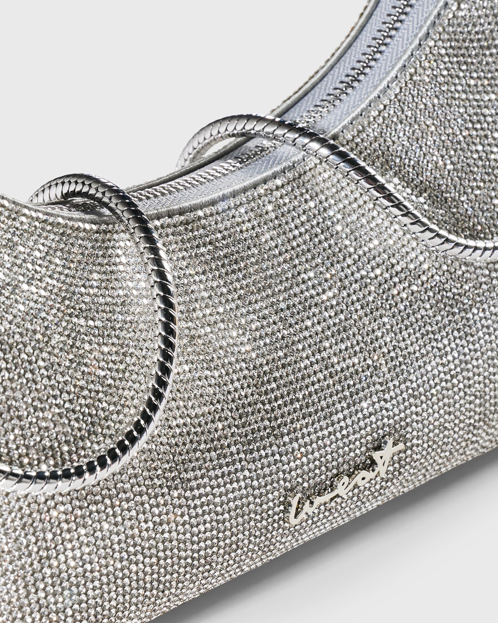 Baguette Bag Crystal Silver