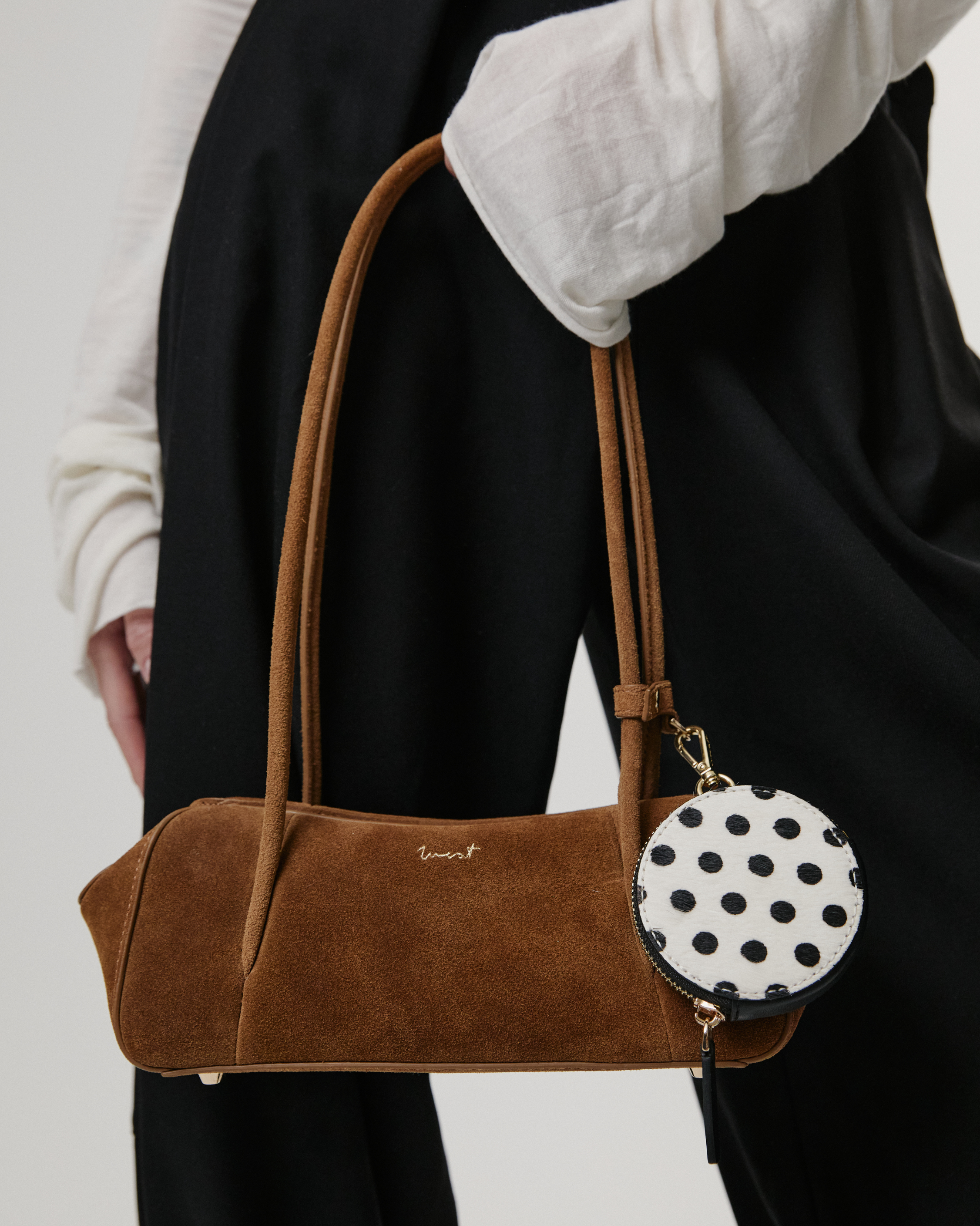 East-West Bag Suede Mocha