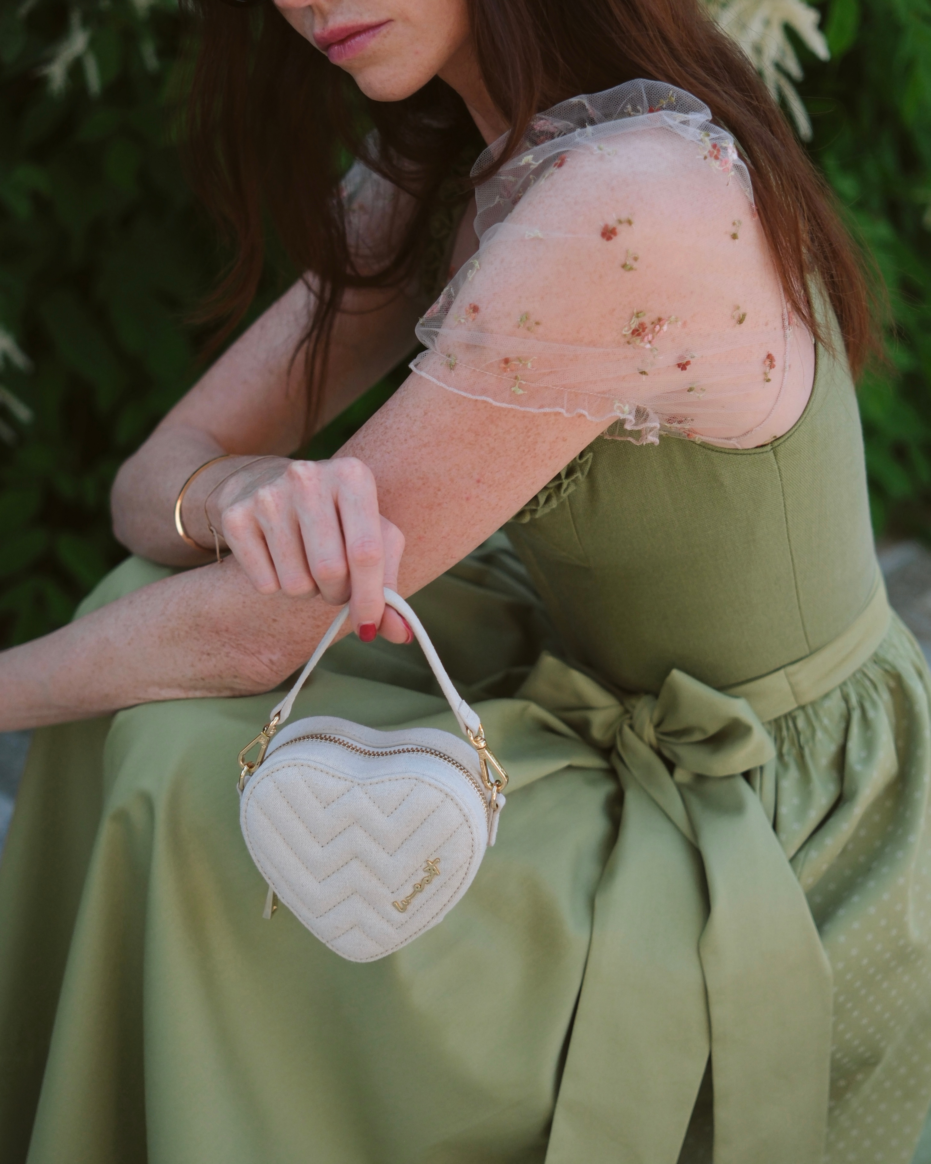 Mini Heart Bag Linen