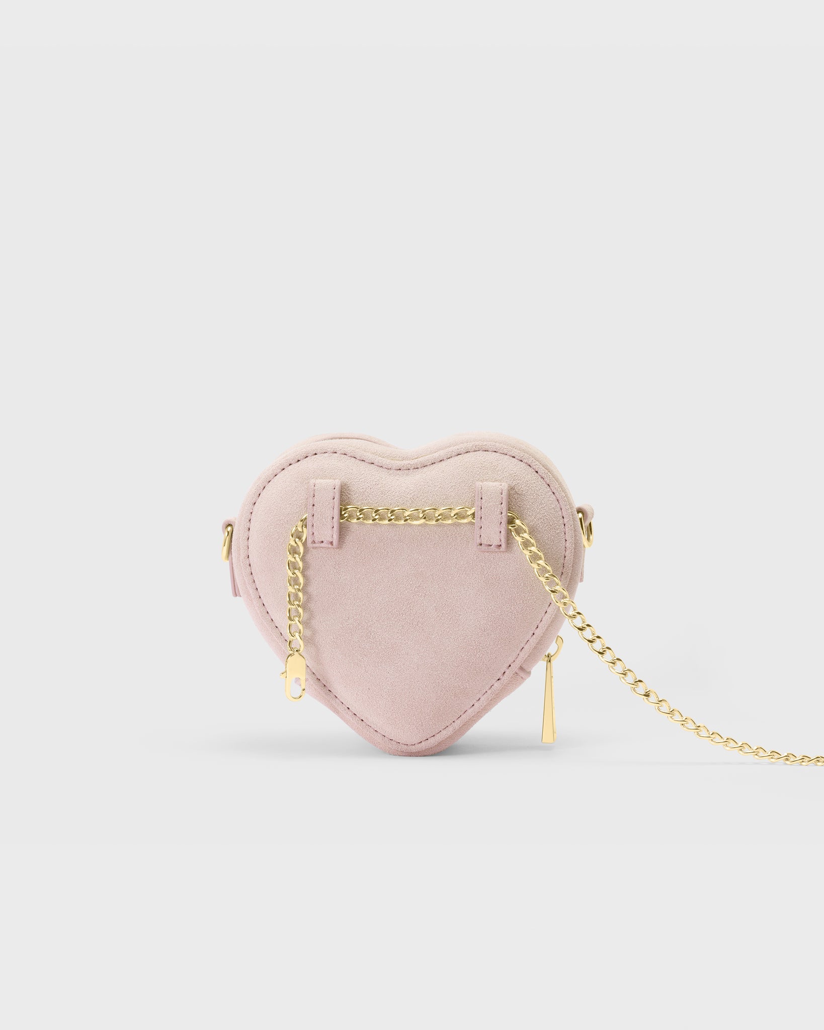 Mini Heart Bag Suede Rose
