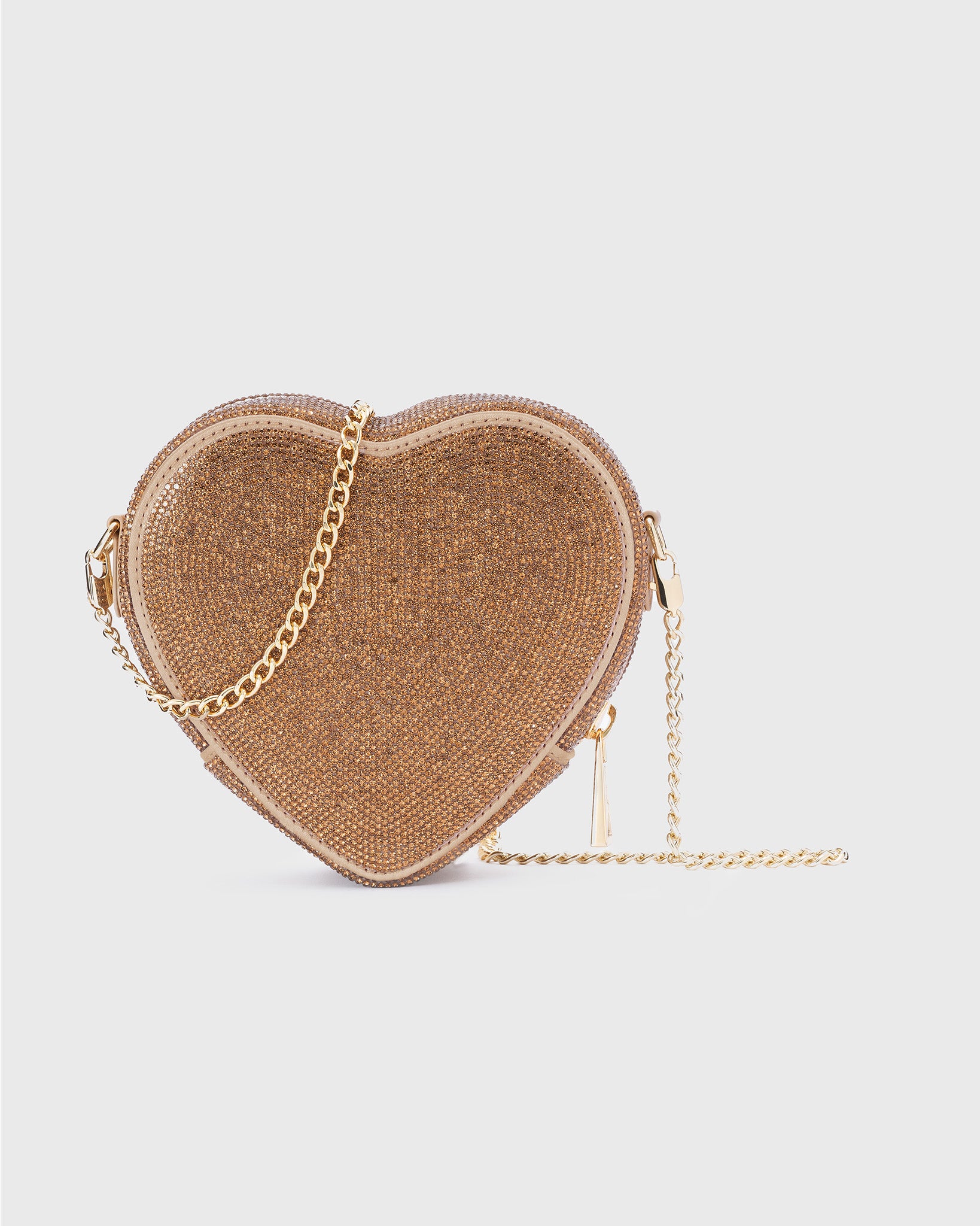 Midi Heart Bag Crystal Gold
