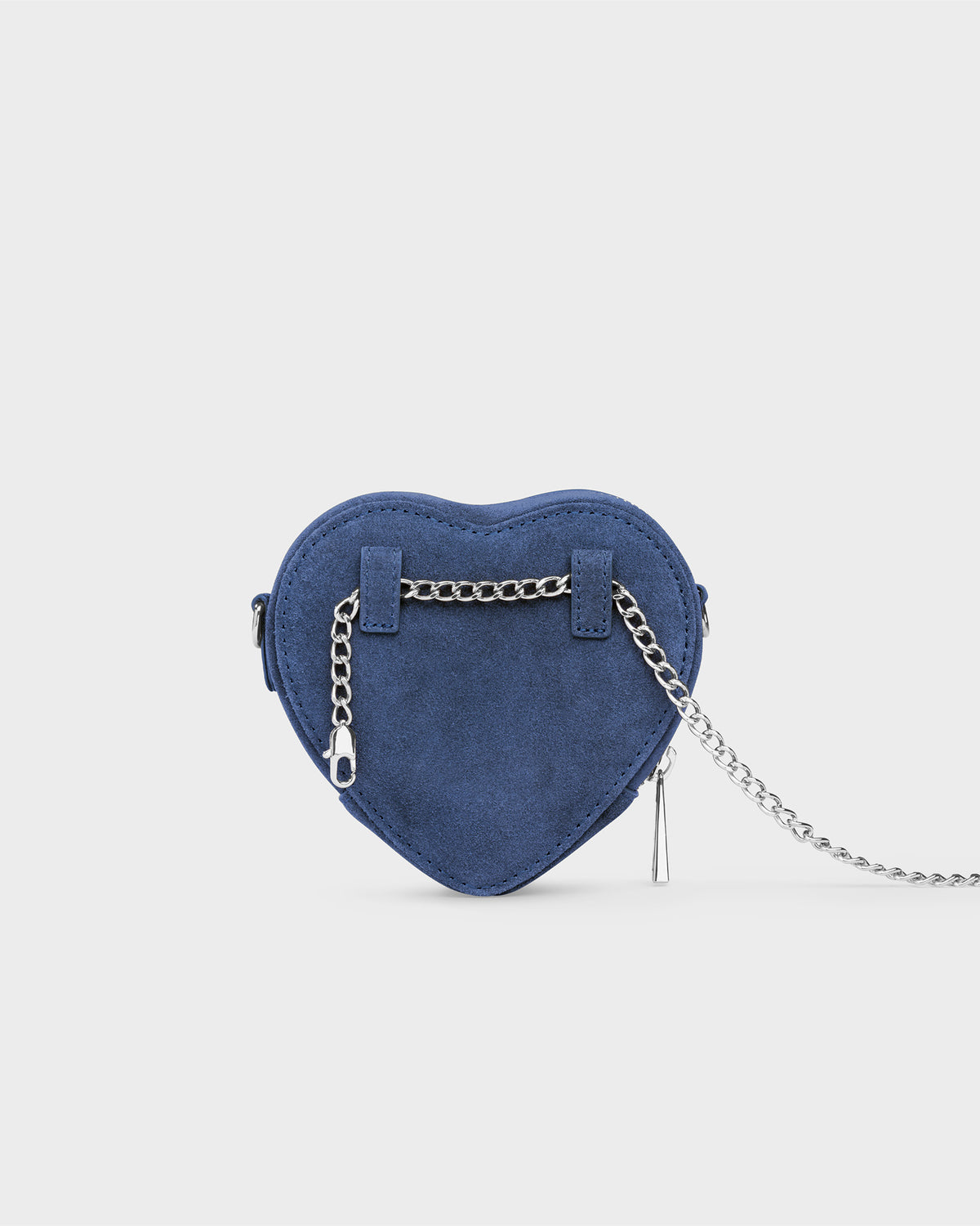 Mini Heart Bag Suede Midnight Blue