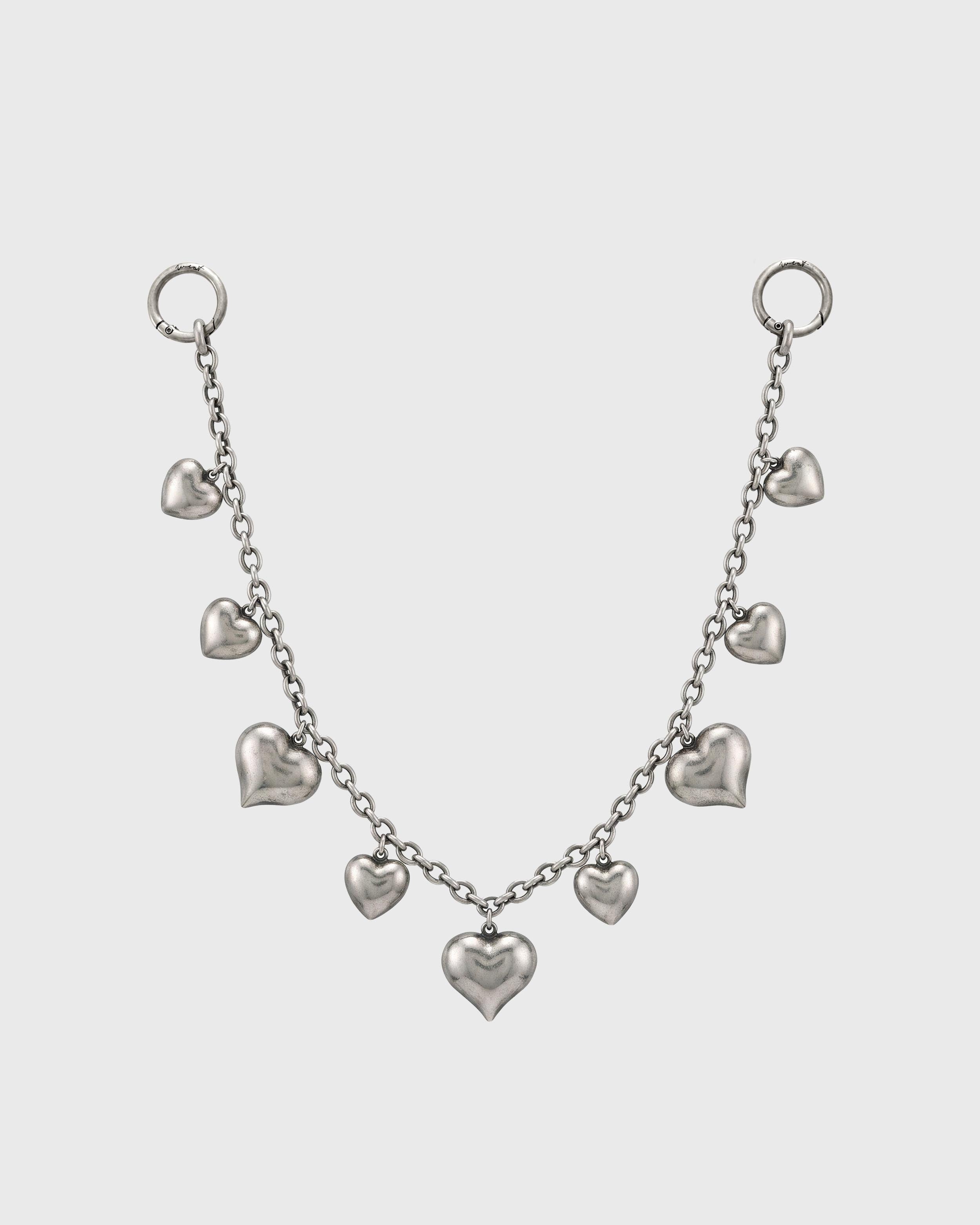 Charivari Heart Long Silver Antique