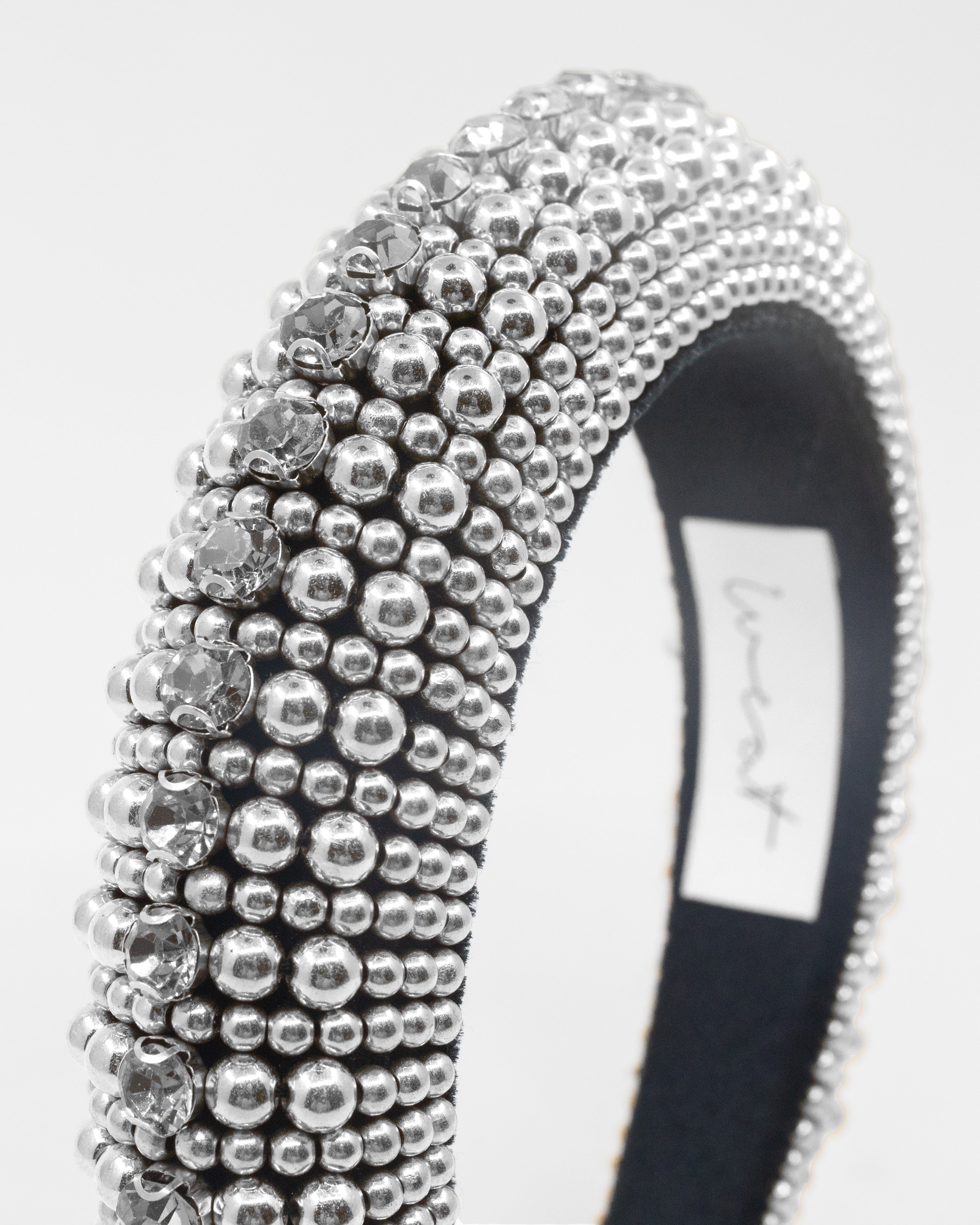 Headband Beaded Silver