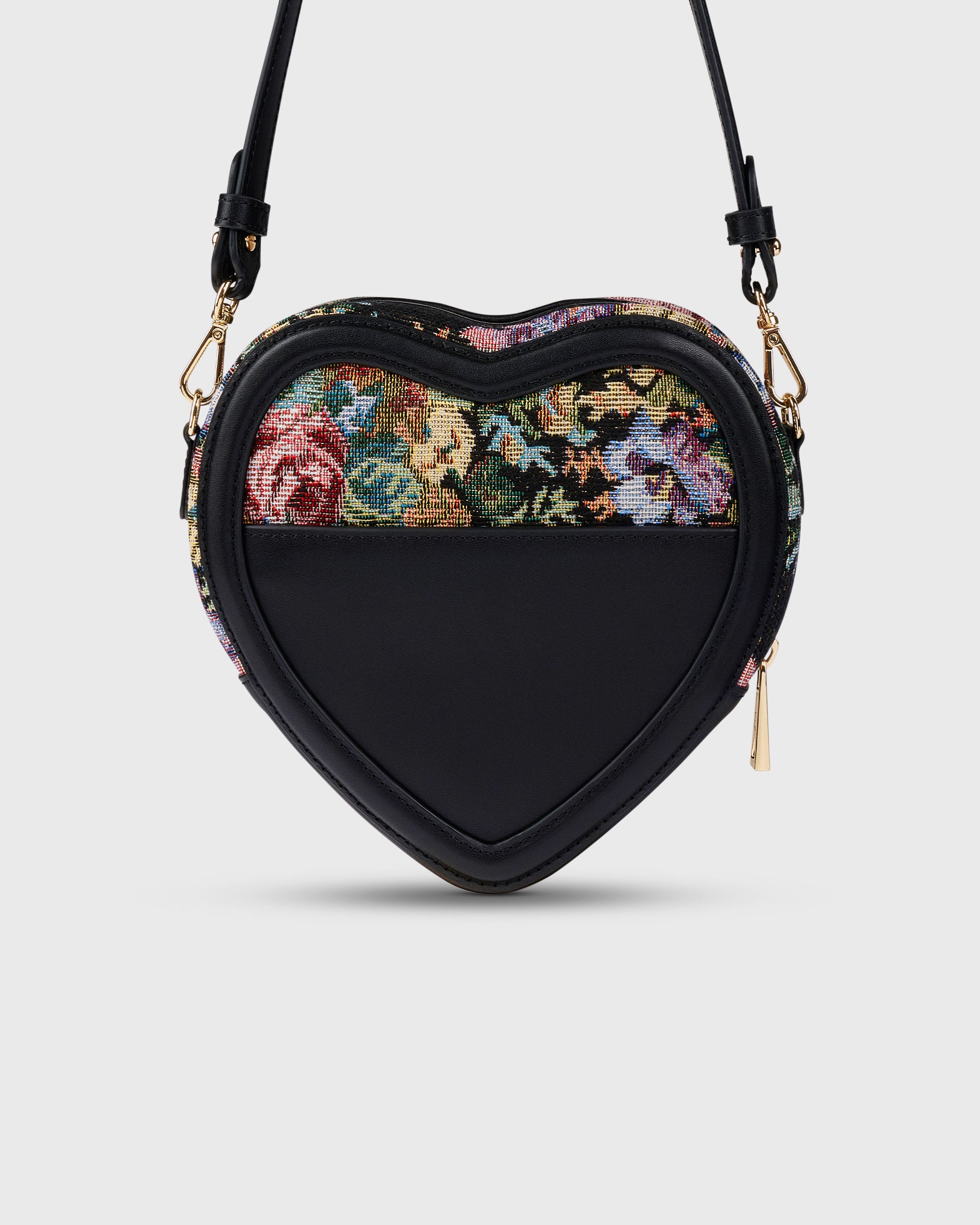 Big Heart Bag Floral Black