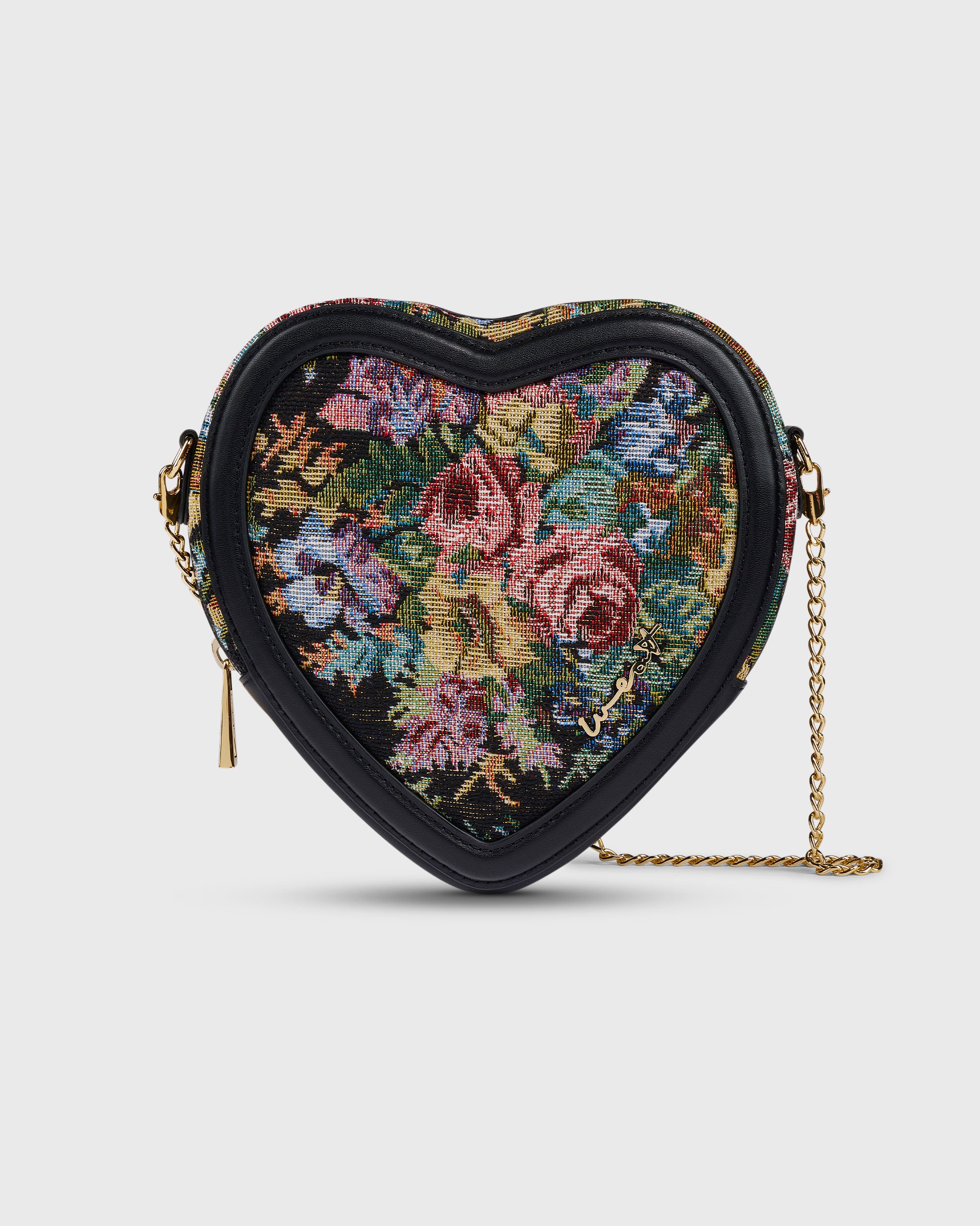 Big Heart Bag Floral Black