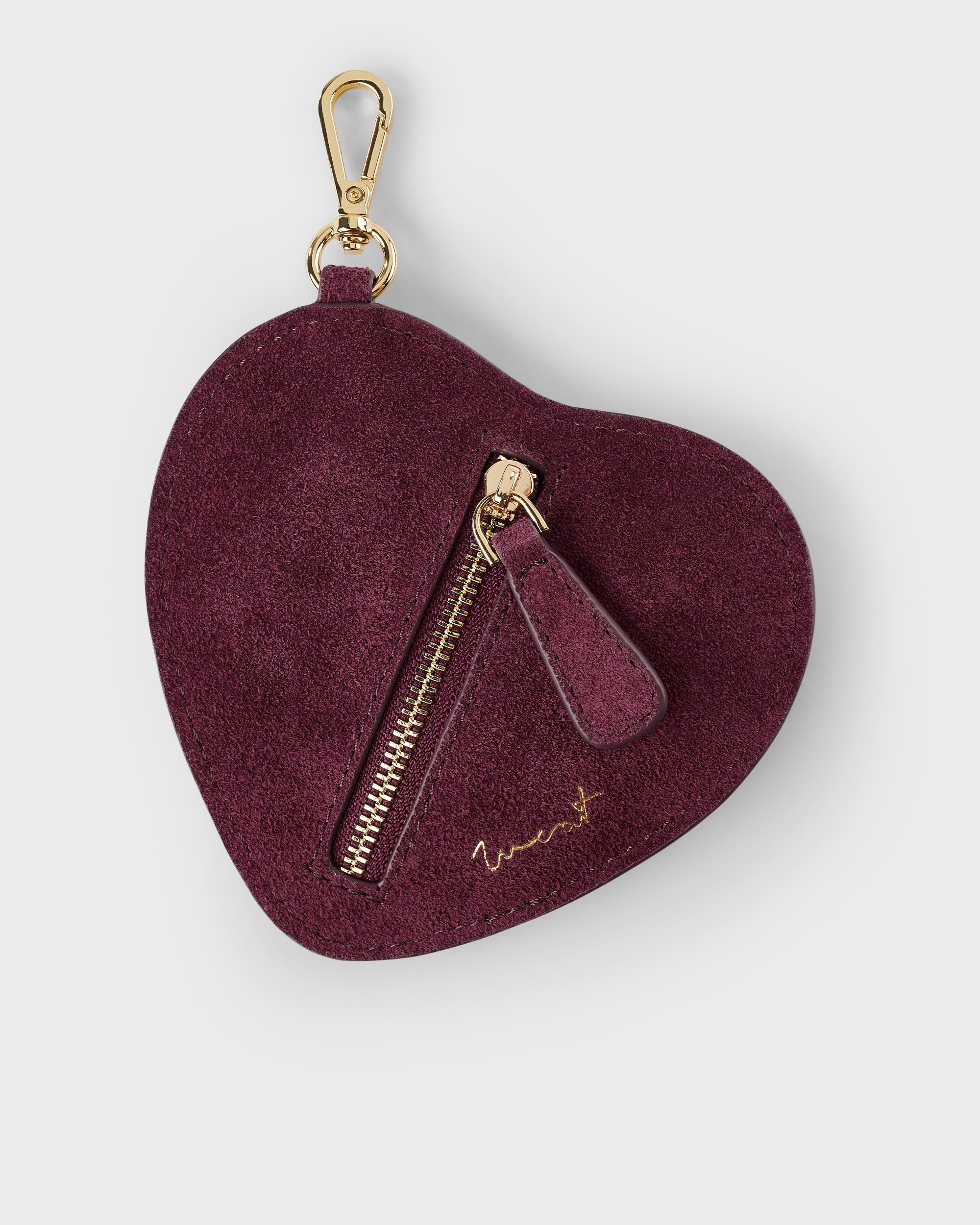 Heart Pouch Charm Merlot