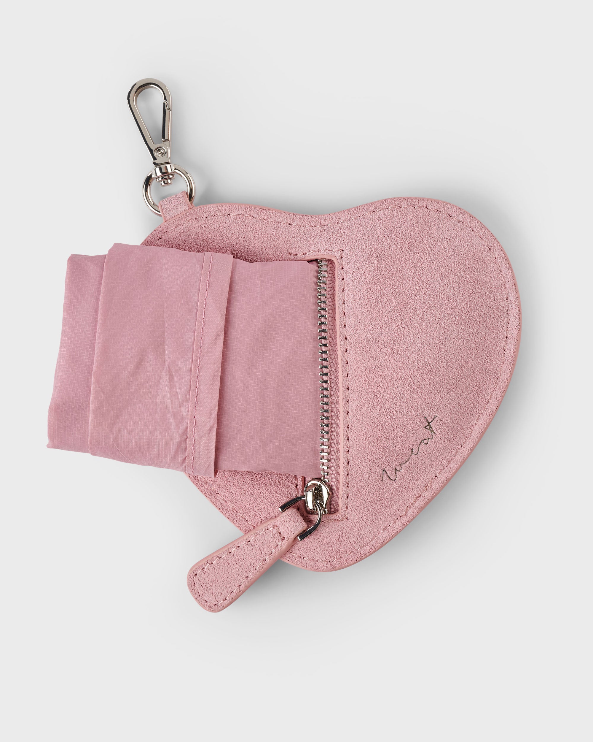 Heart Pouch Charm Rose