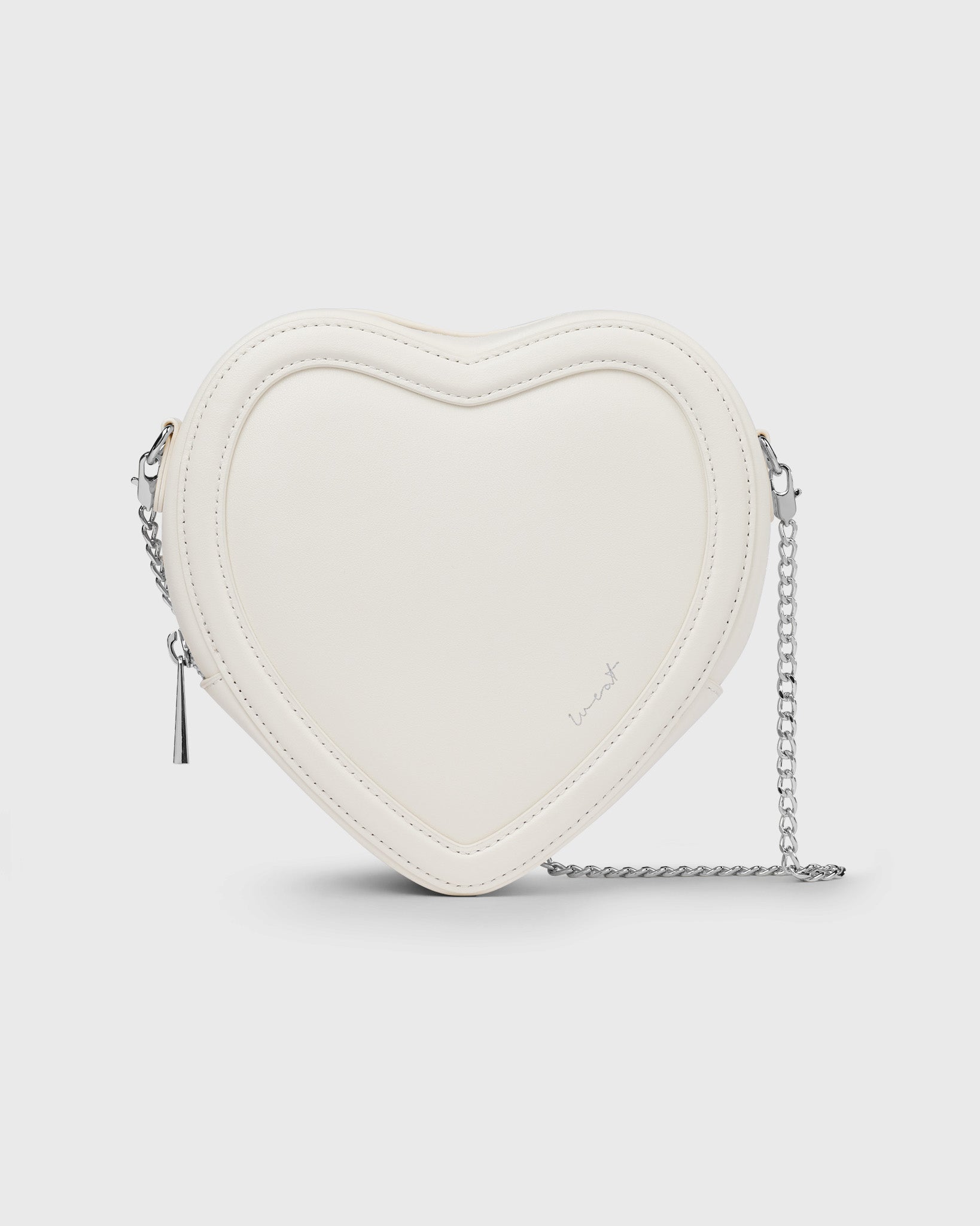 Big Heart Bag Ivory - Silver
