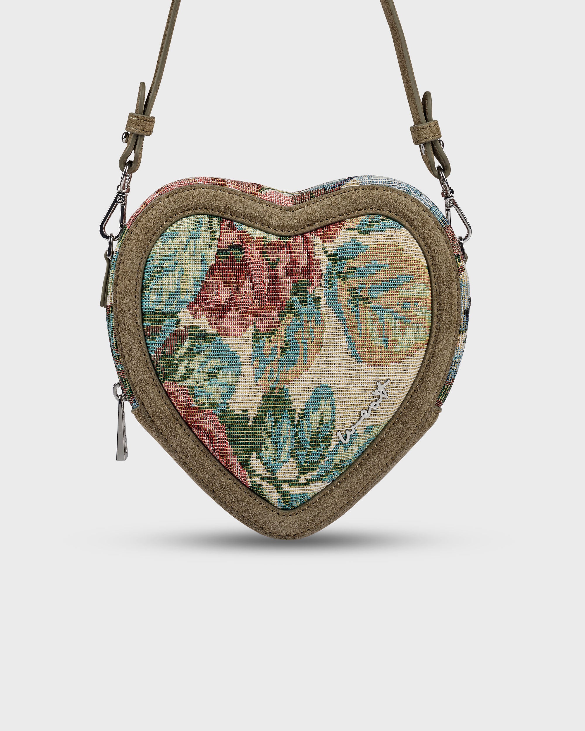 Big Heart Bag Floral Khaki