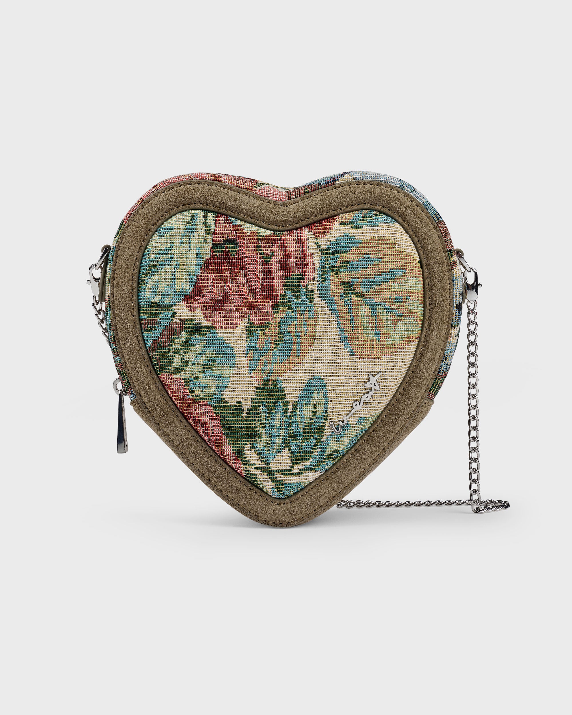 Big Heart Bag Floral Khaki