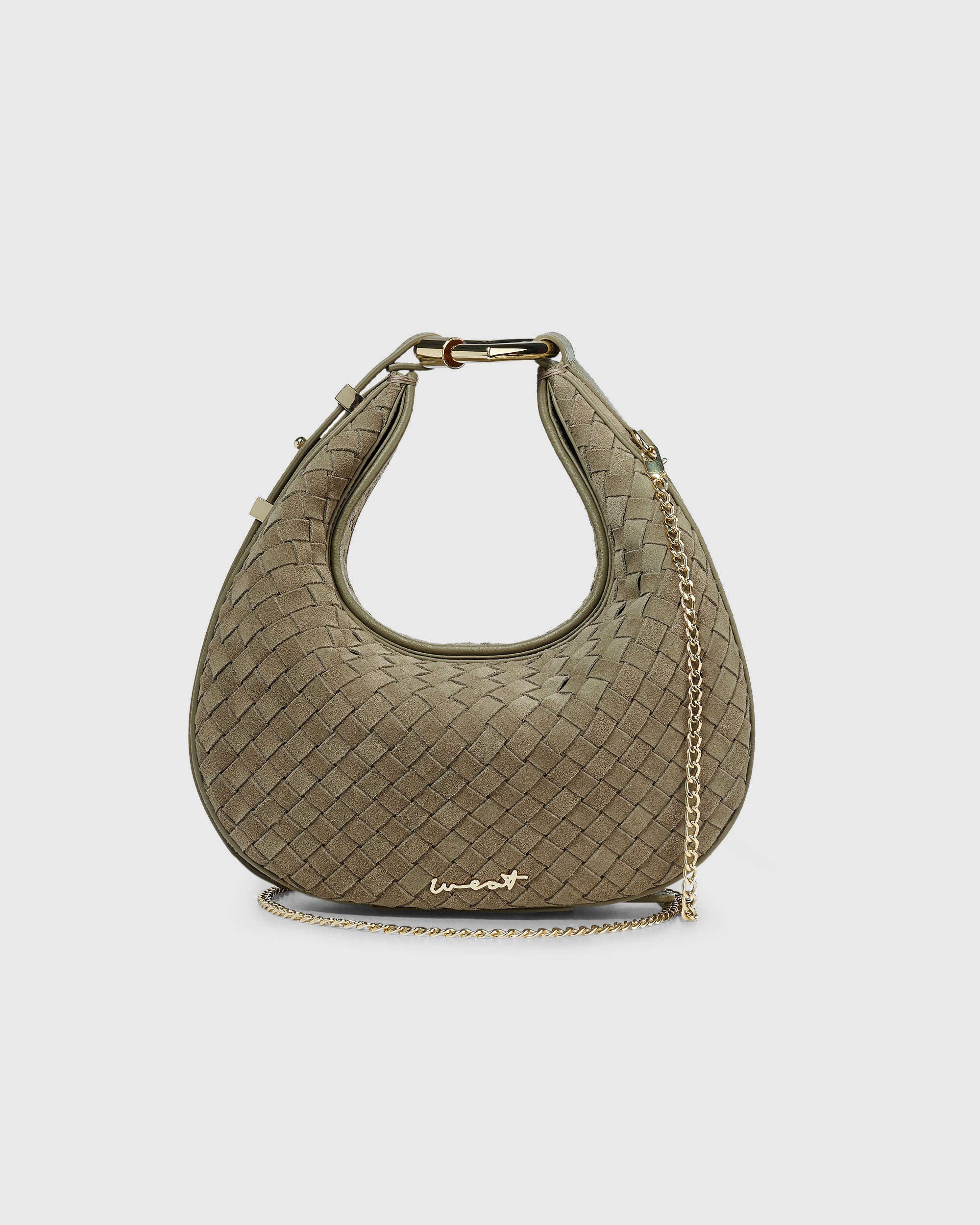 Halfmoon Bag Braided Khaki