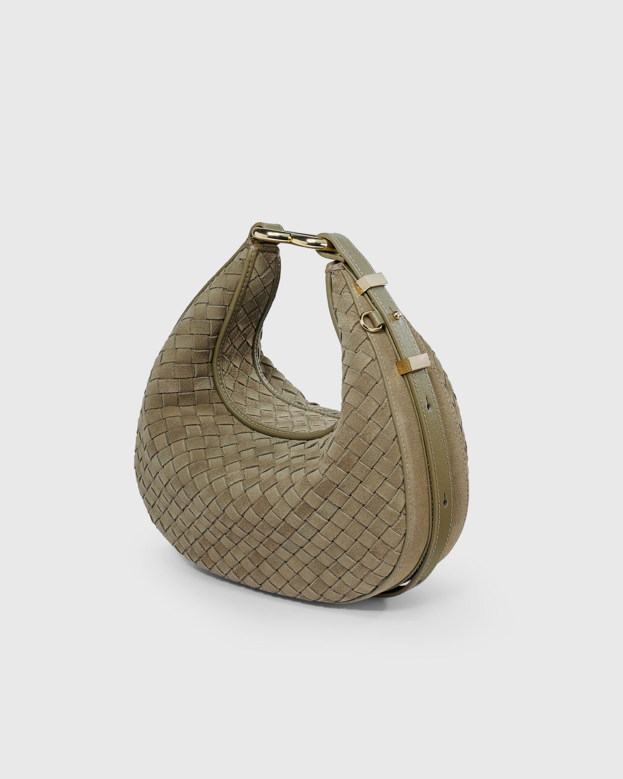 Halfmoon Bag Braided Khaki