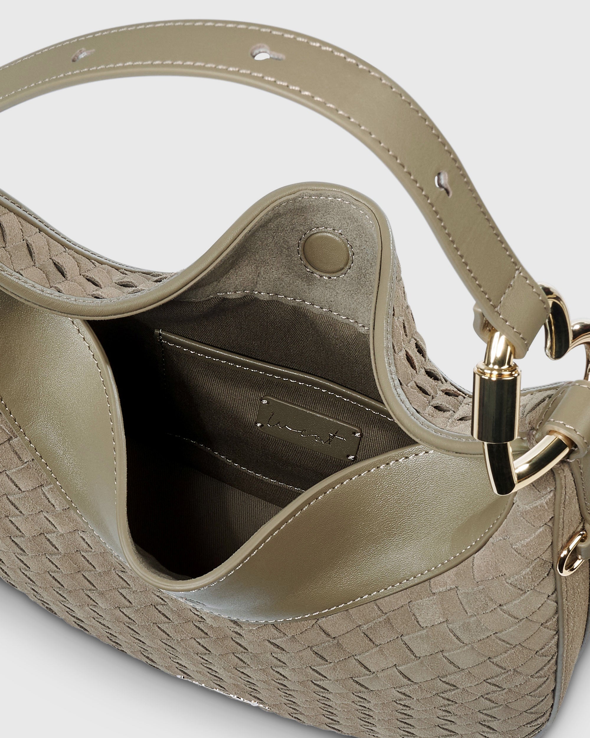 Halfmoon Bag Braided Khaki