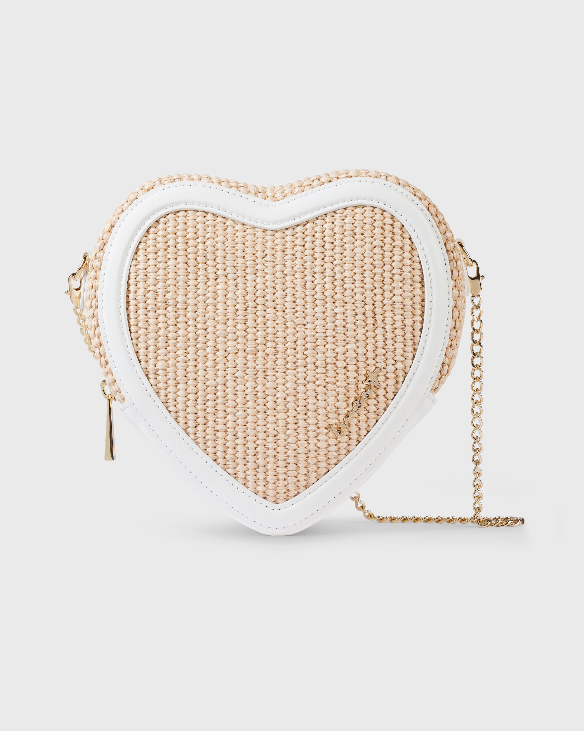 Big Heart Bag Raffia Ivory