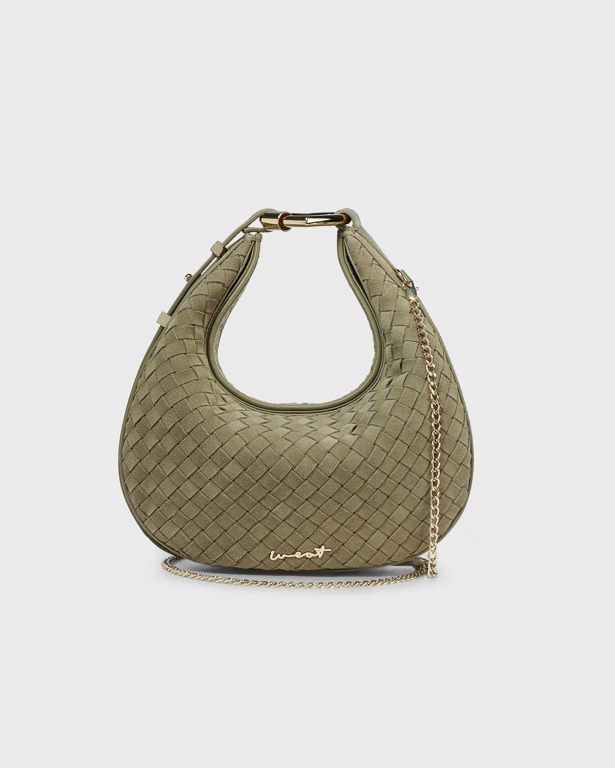 Halfmoon Bag Braided Khaki