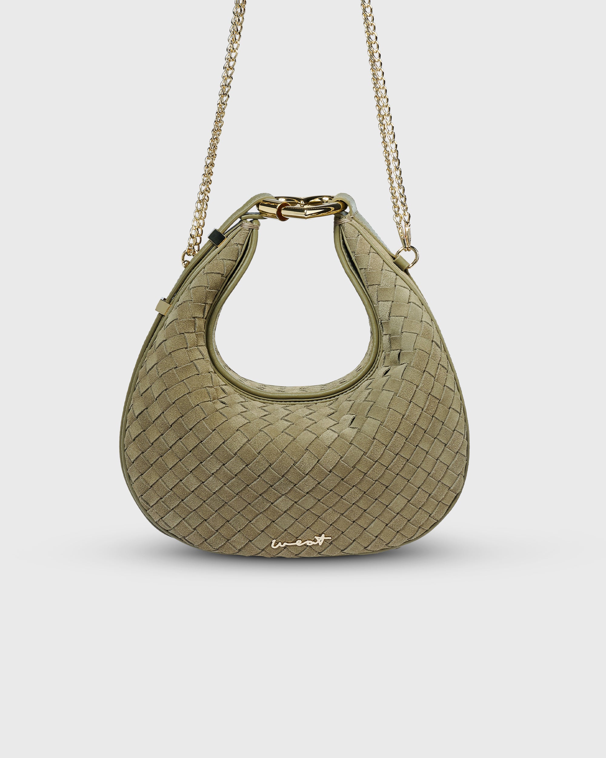 Halfmoon Bag Braided Khaki
