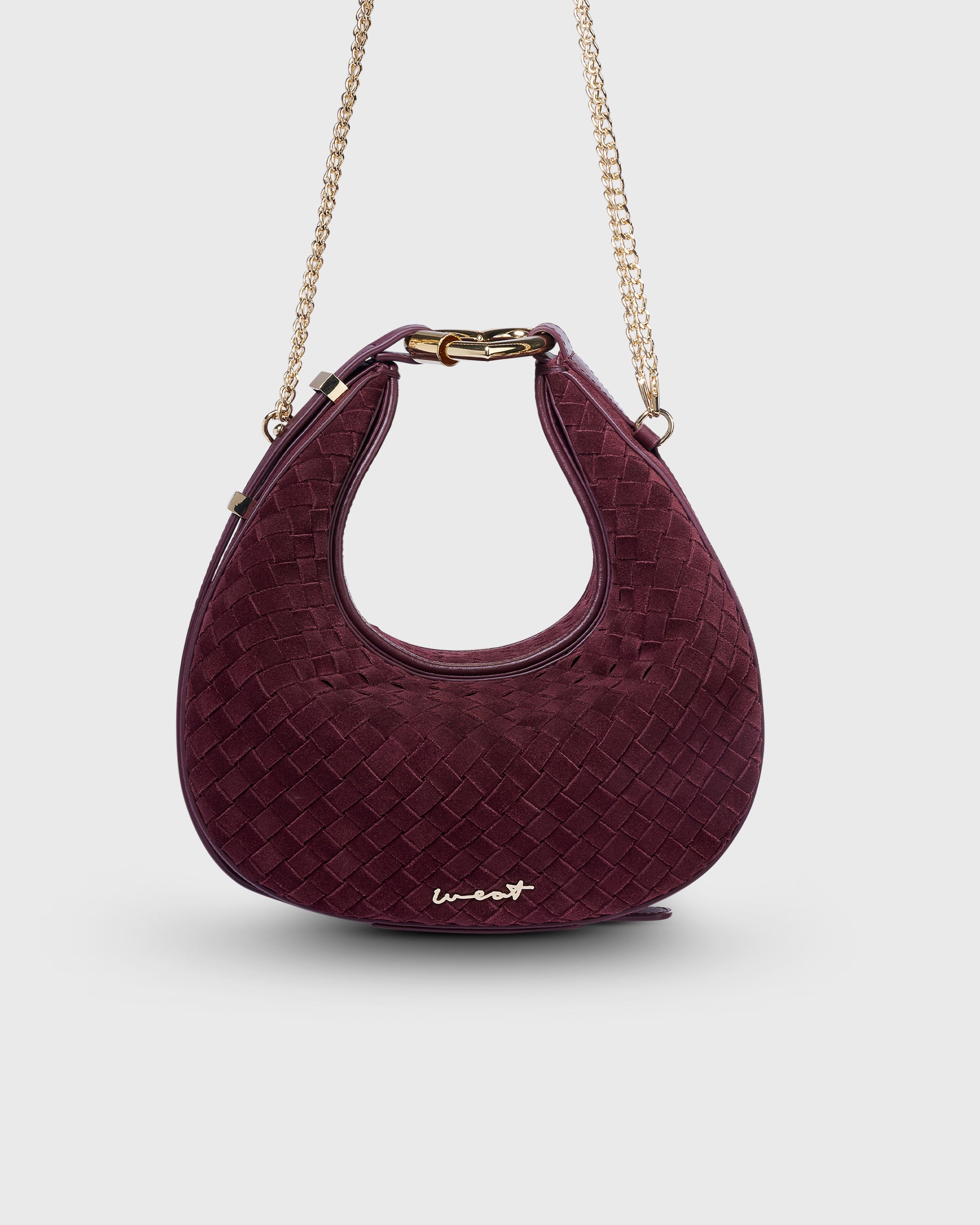 Halfmoon Bag Braided Merlot