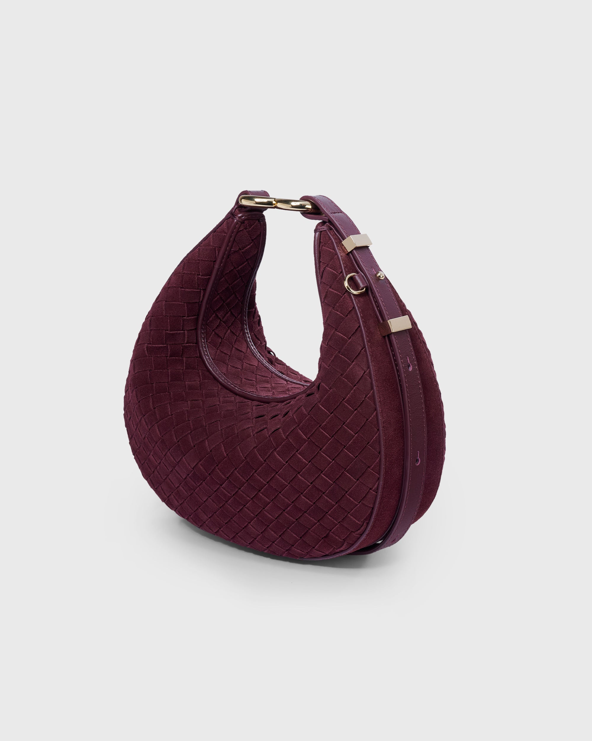 Halfmoon Bag Braided Merlot