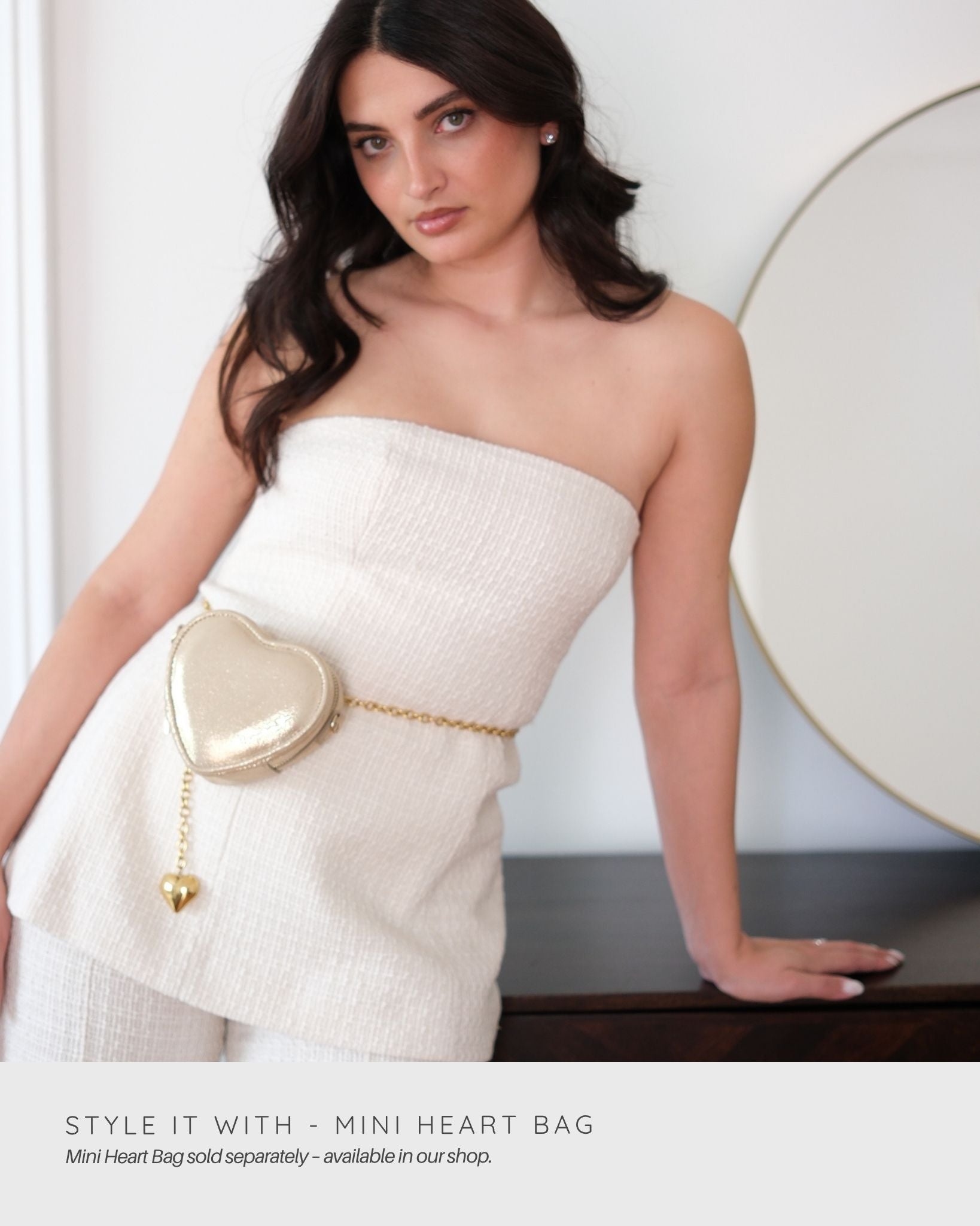 Gold Heart Chain Belt