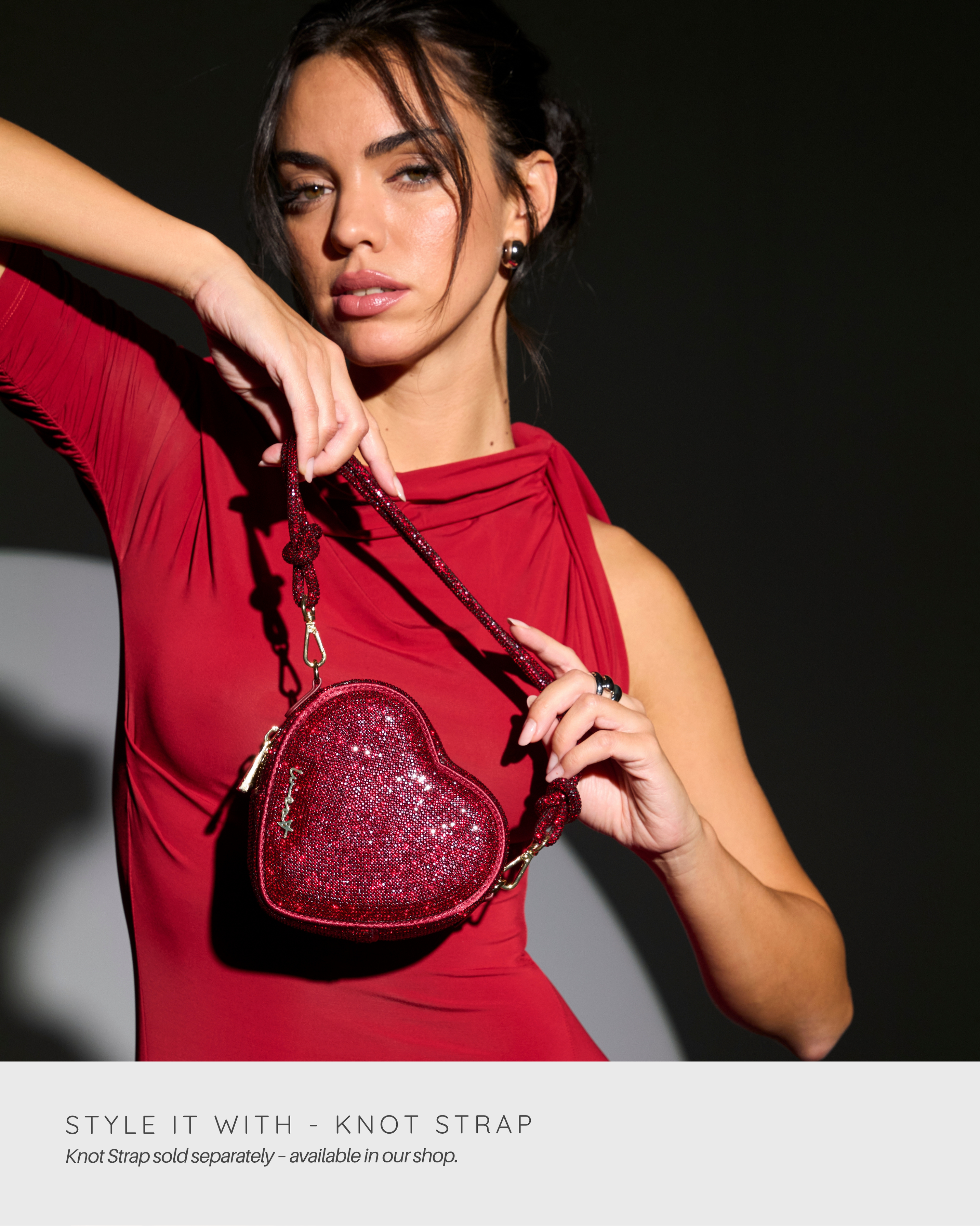 Midi Heart Bag Crystal Lipstick