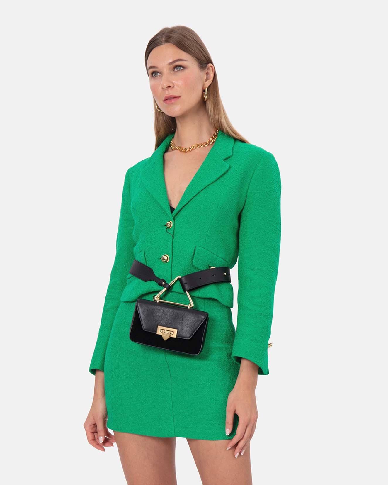 Multi Strap Black Gold