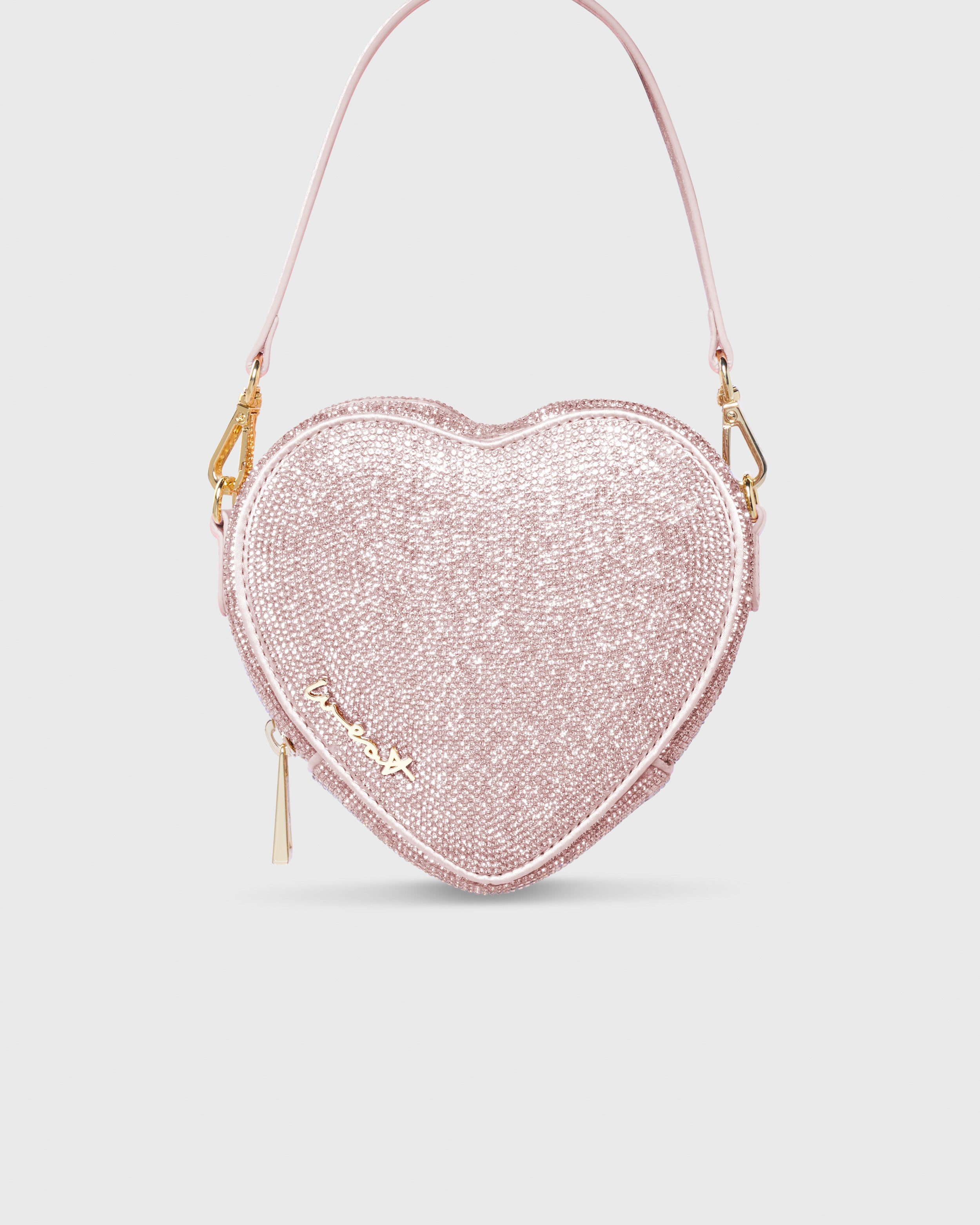 Midi Heart Bag Crystal Ros&eacute;