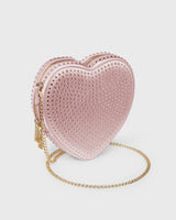 Big Heart Bag Crystal Rosé Silk