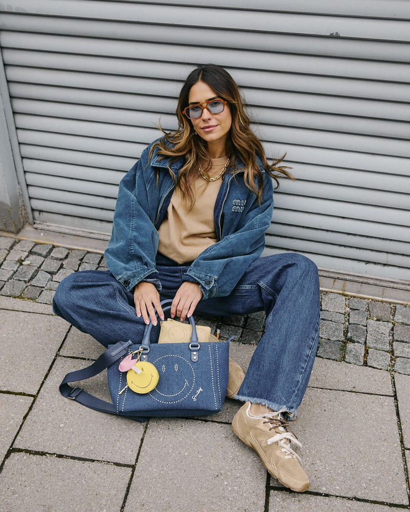 Tote Bag Smiley® Denim Blue