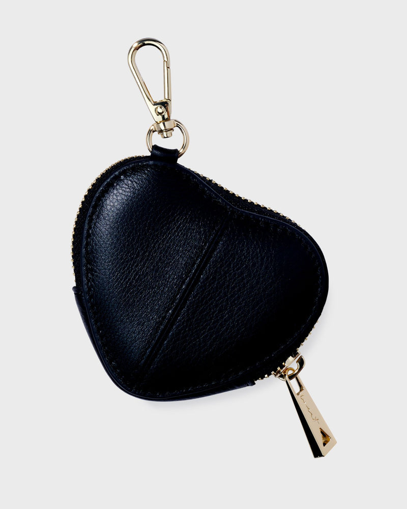 Coin Purse Heart Black